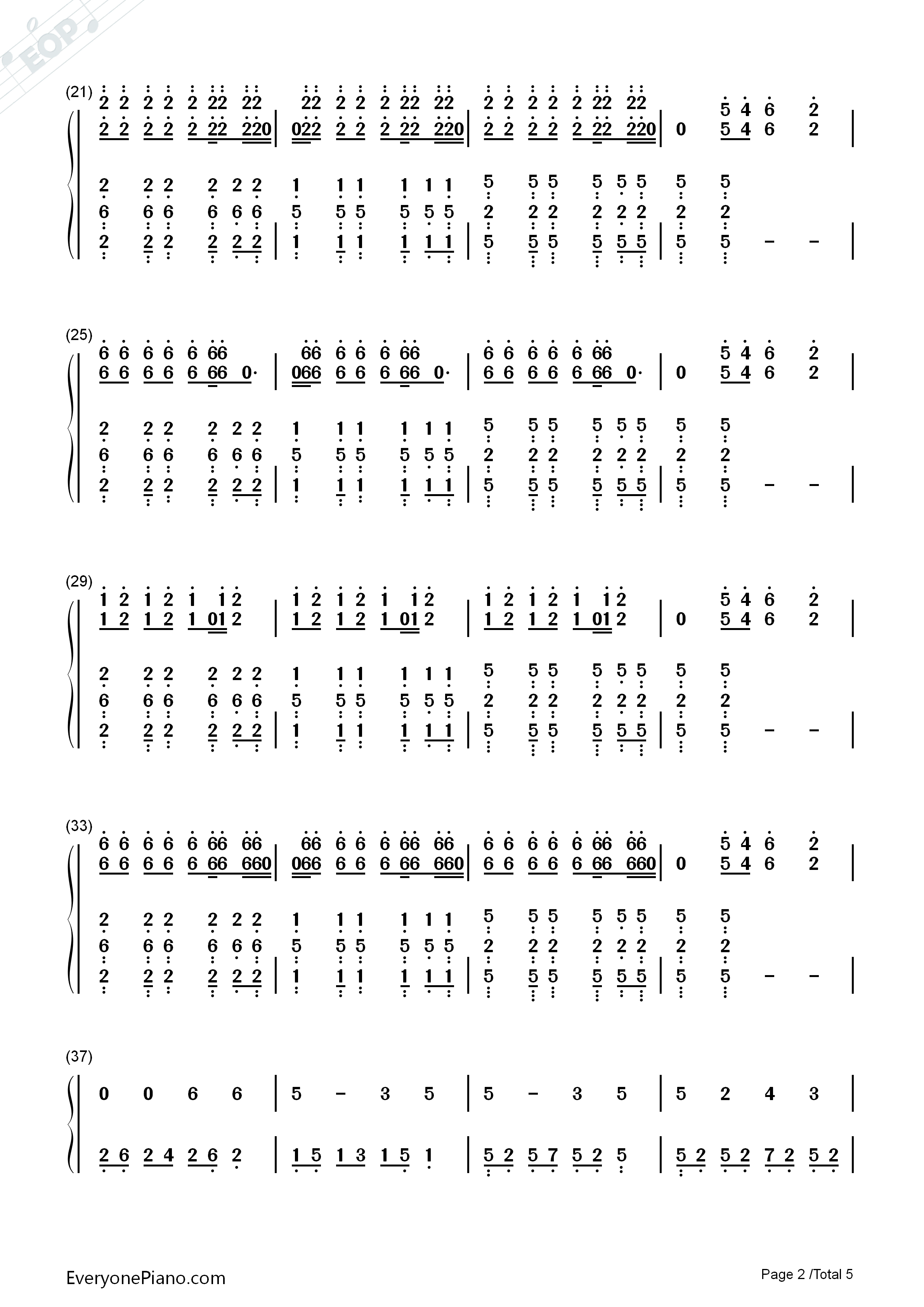 The_Fox钢琴简谱_Ylvis演唱