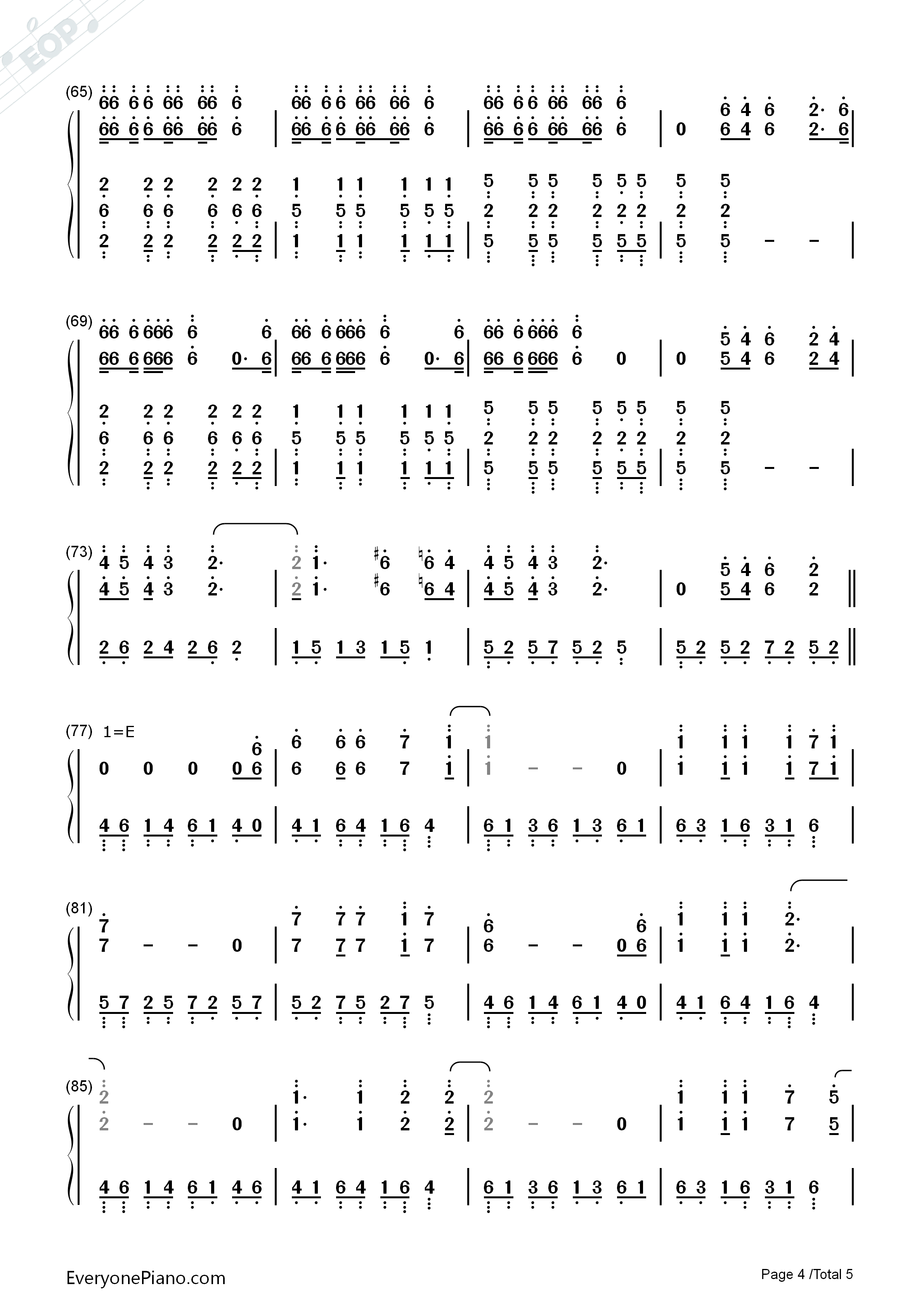 The_Fox钢琴简谱_Ylvis演唱