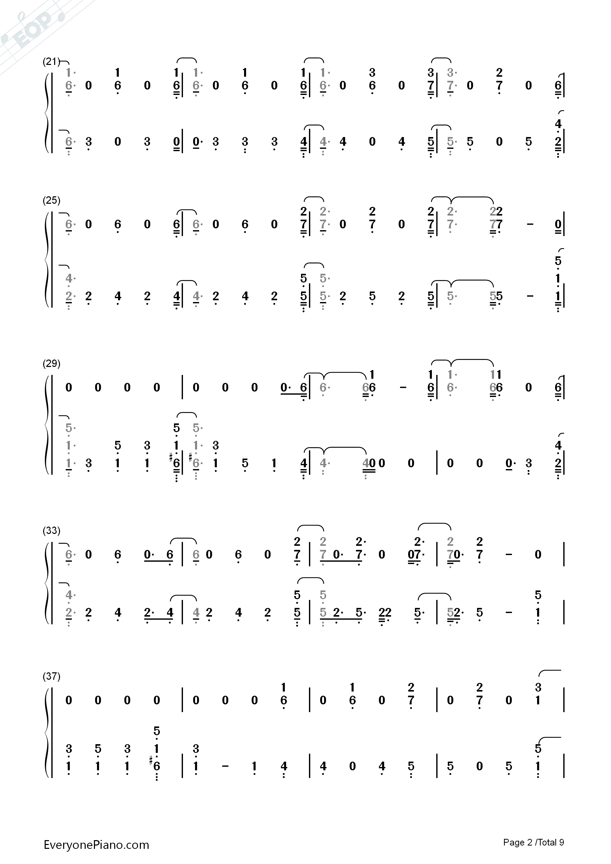 Free_Me钢琴简谱_Sia演唱