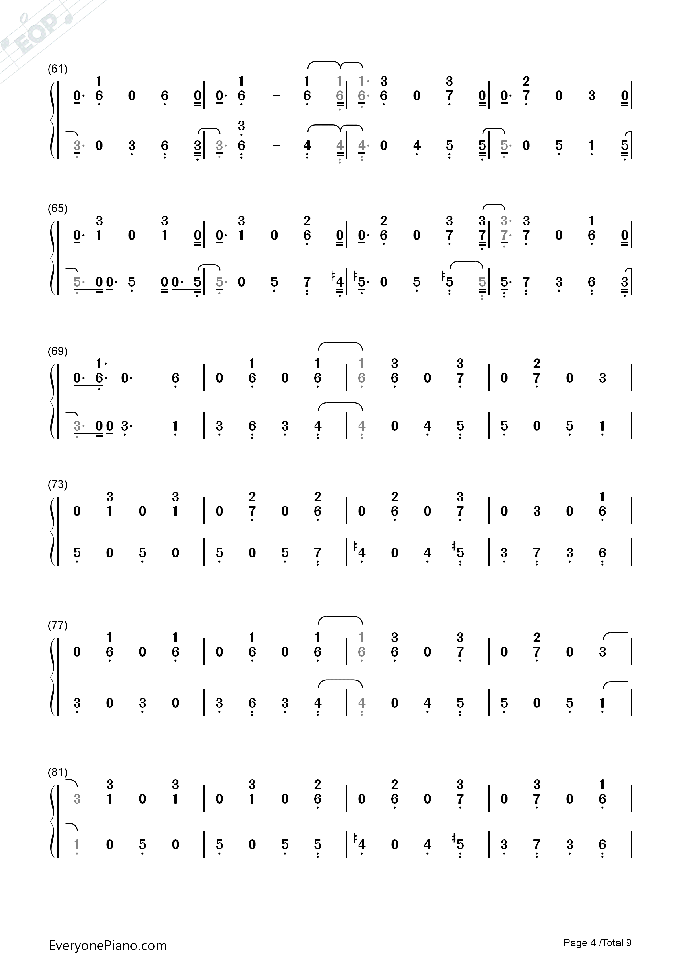 Free_Me钢琴简谱_Sia演唱