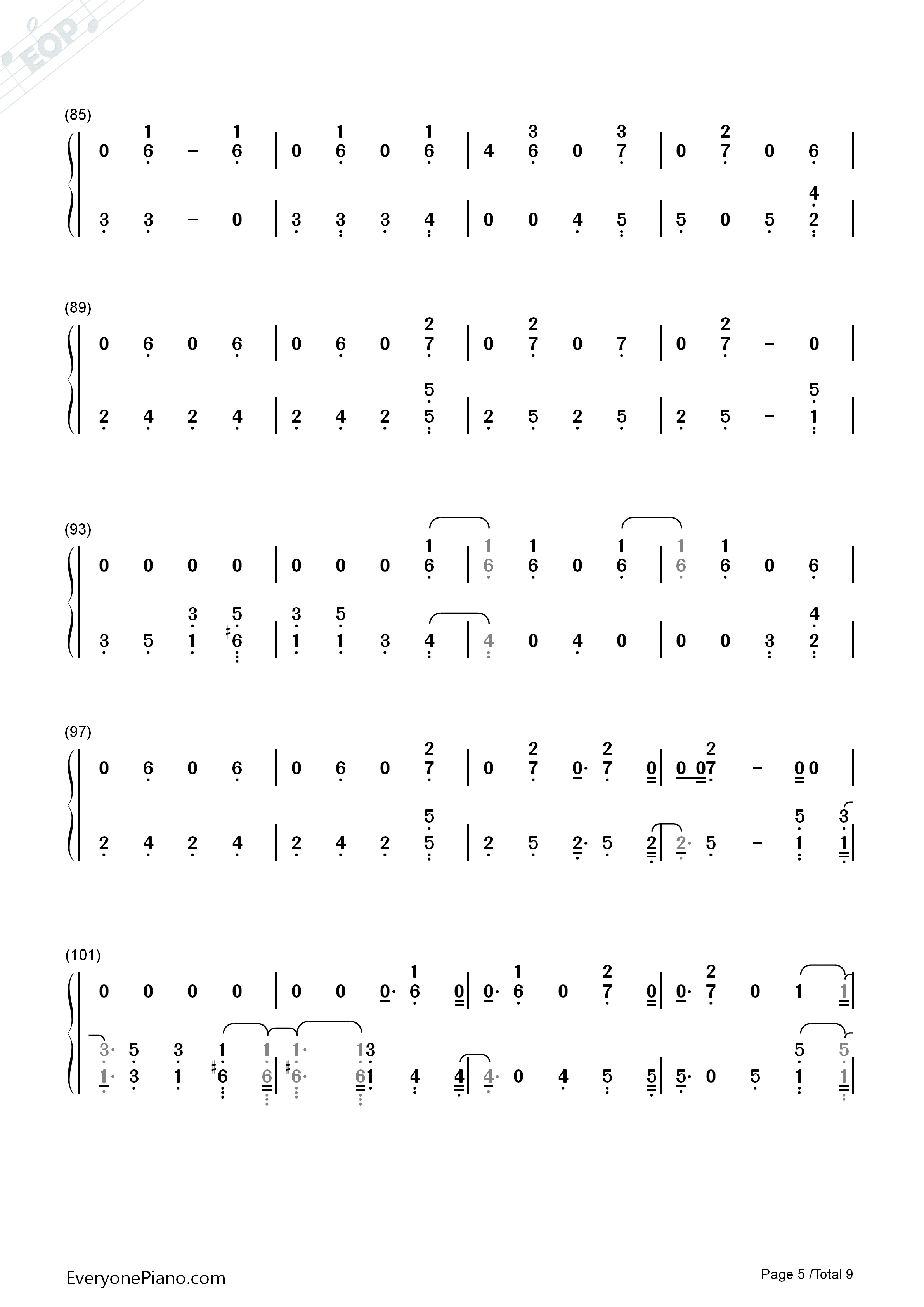 Free_Me钢琴简谱_Sia演唱