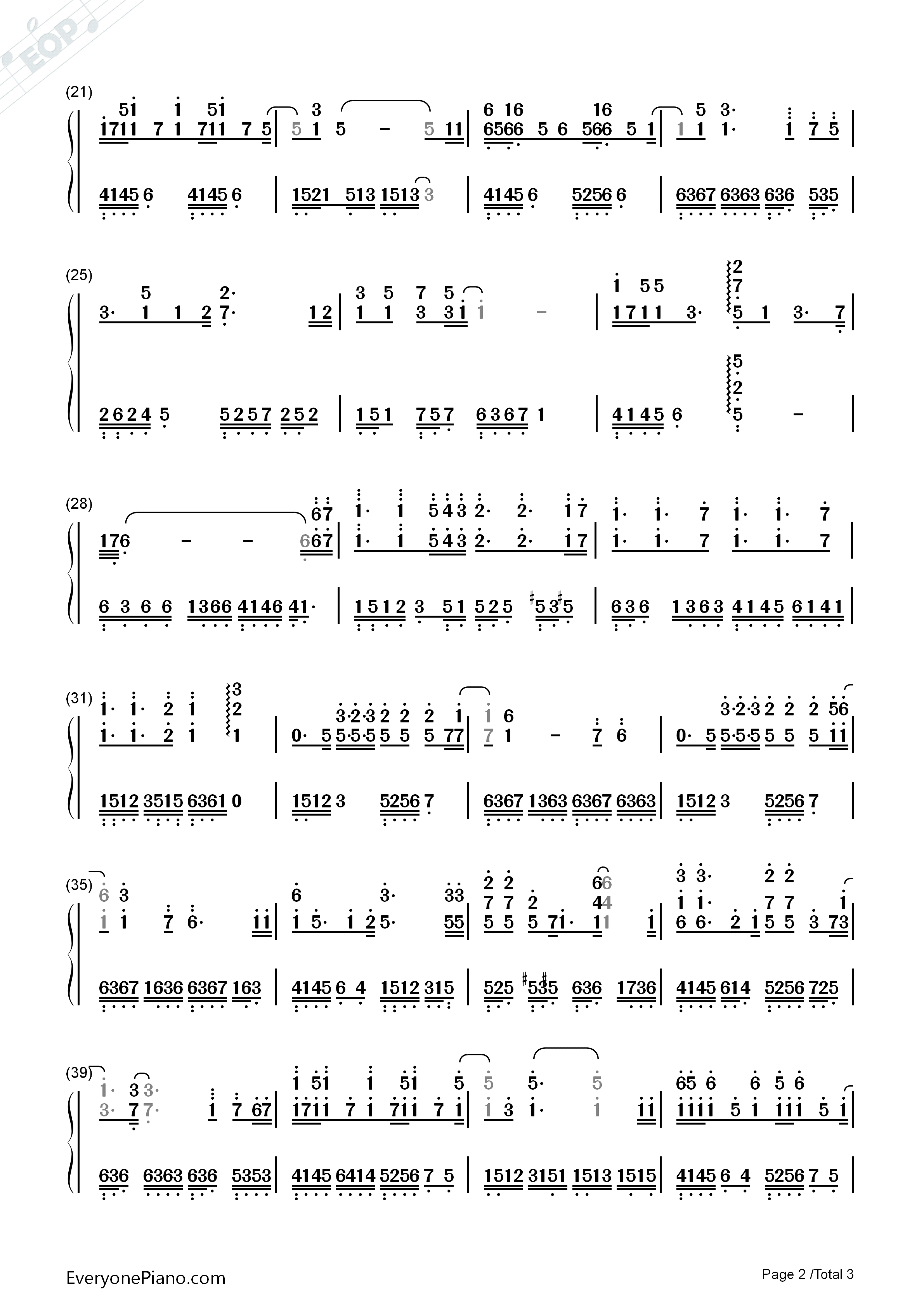 你就不要想起我钢琴简谱_田馥甄演唱