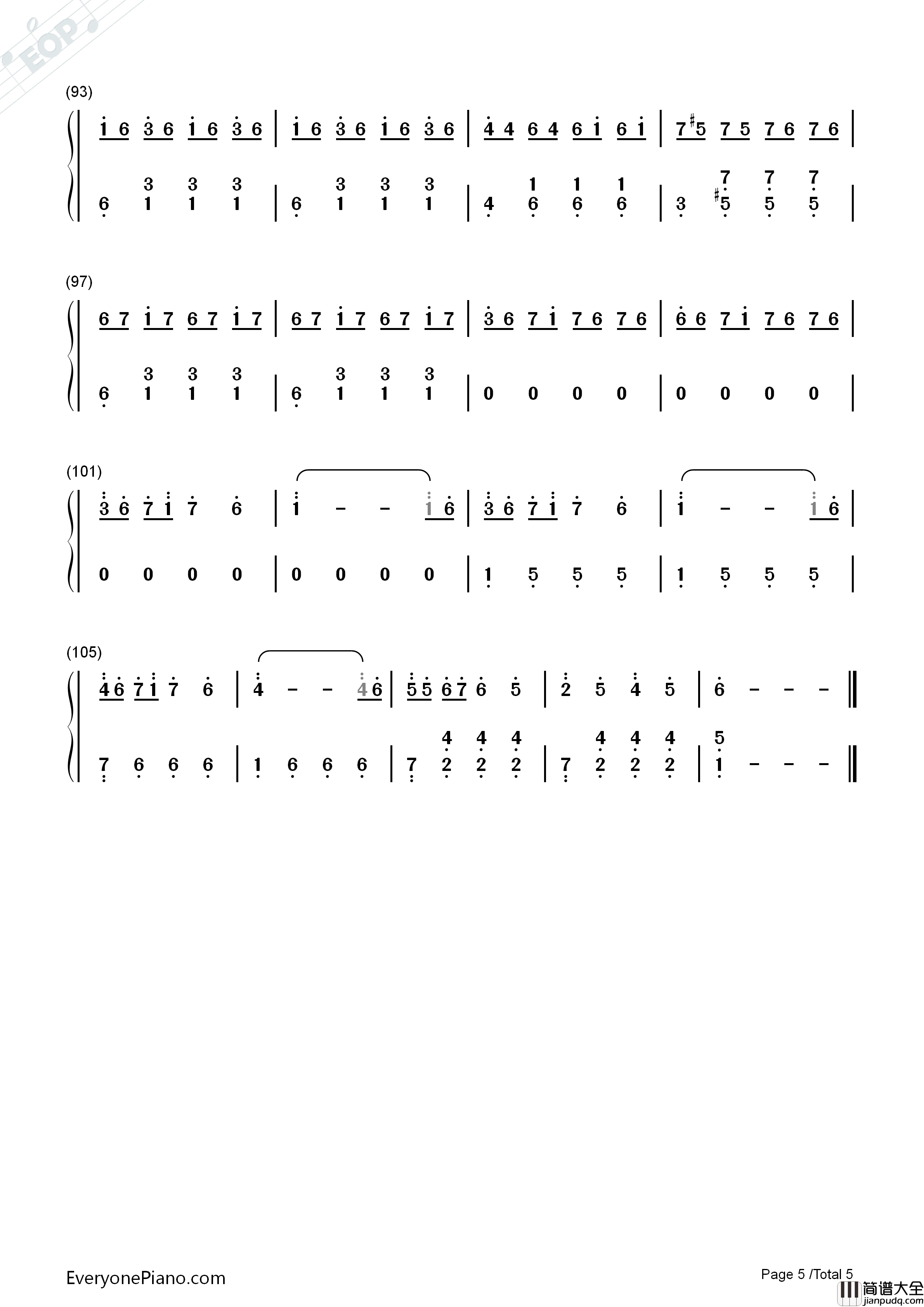 Pilgrims_on_a_Long_Journey钢琴简谱_Coeur_de_Pirate演唱