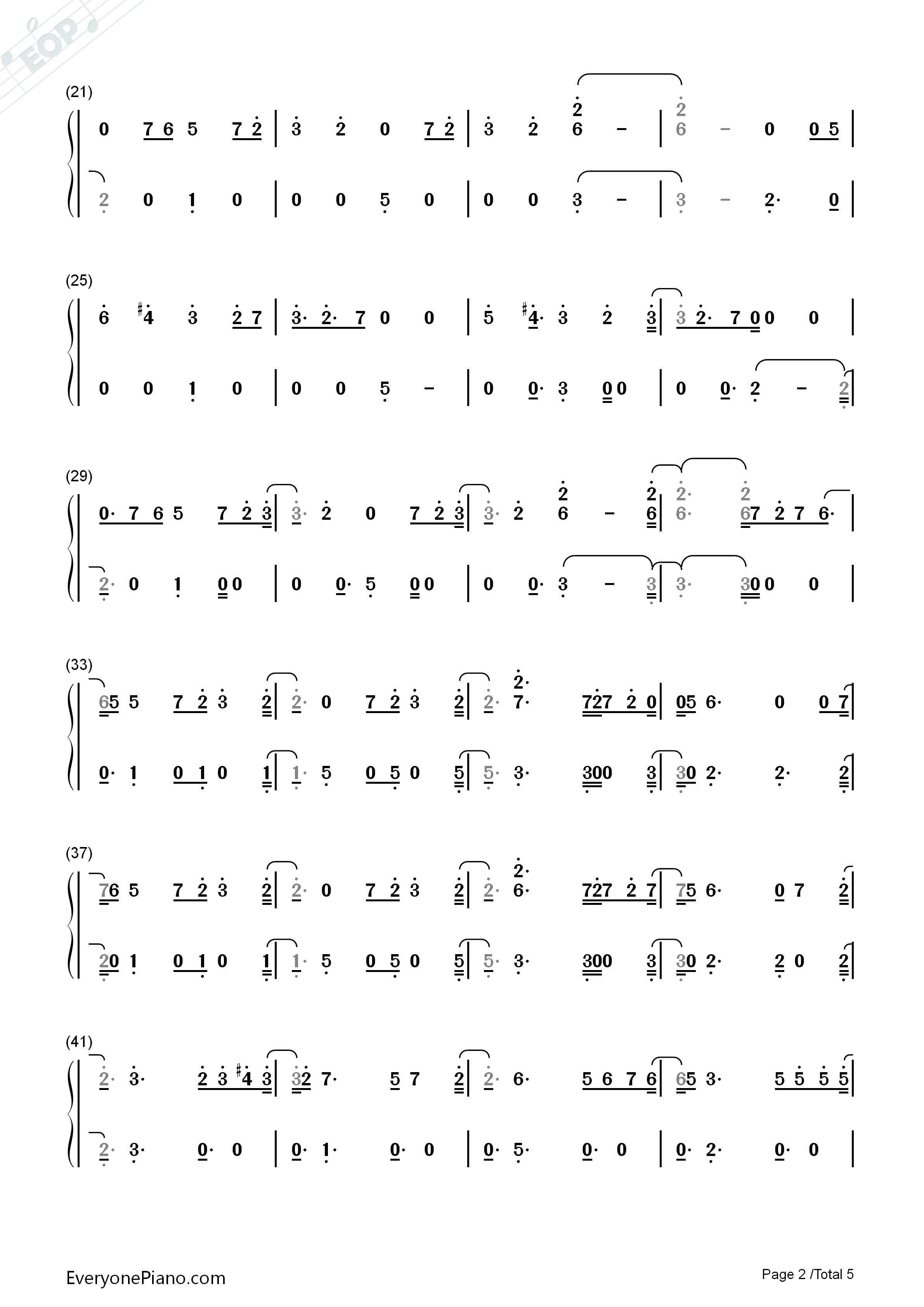 Just_Hold_On钢琴简谱_Steve_Aoki_and_Louis_Tomlinson演唱