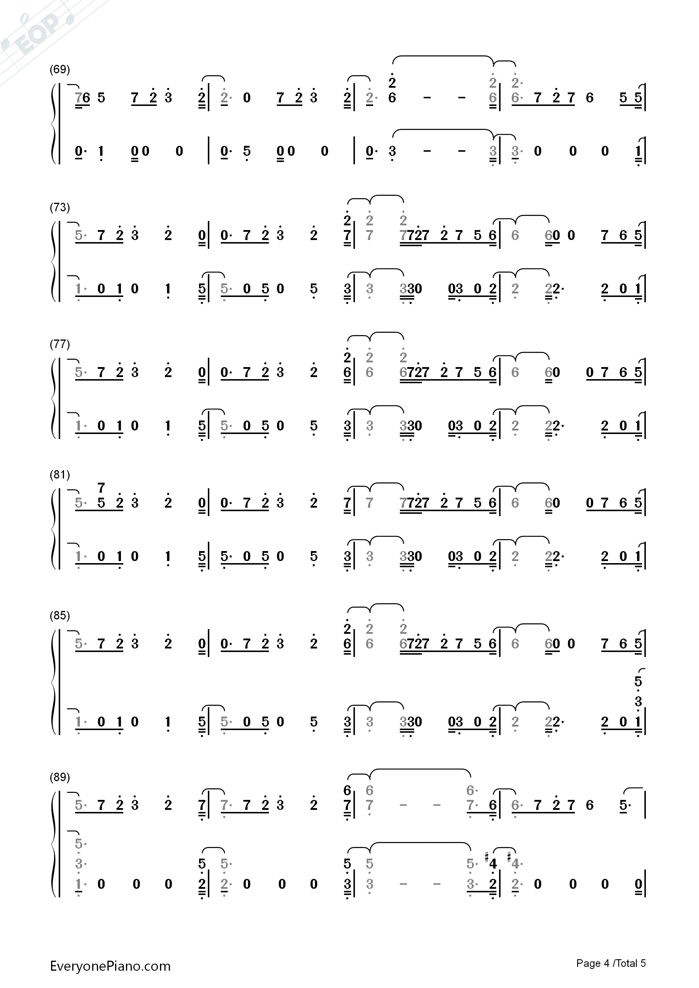 Just_Hold_On钢琴简谱_Steve_Aoki_and_Louis_Tomlinson演唱