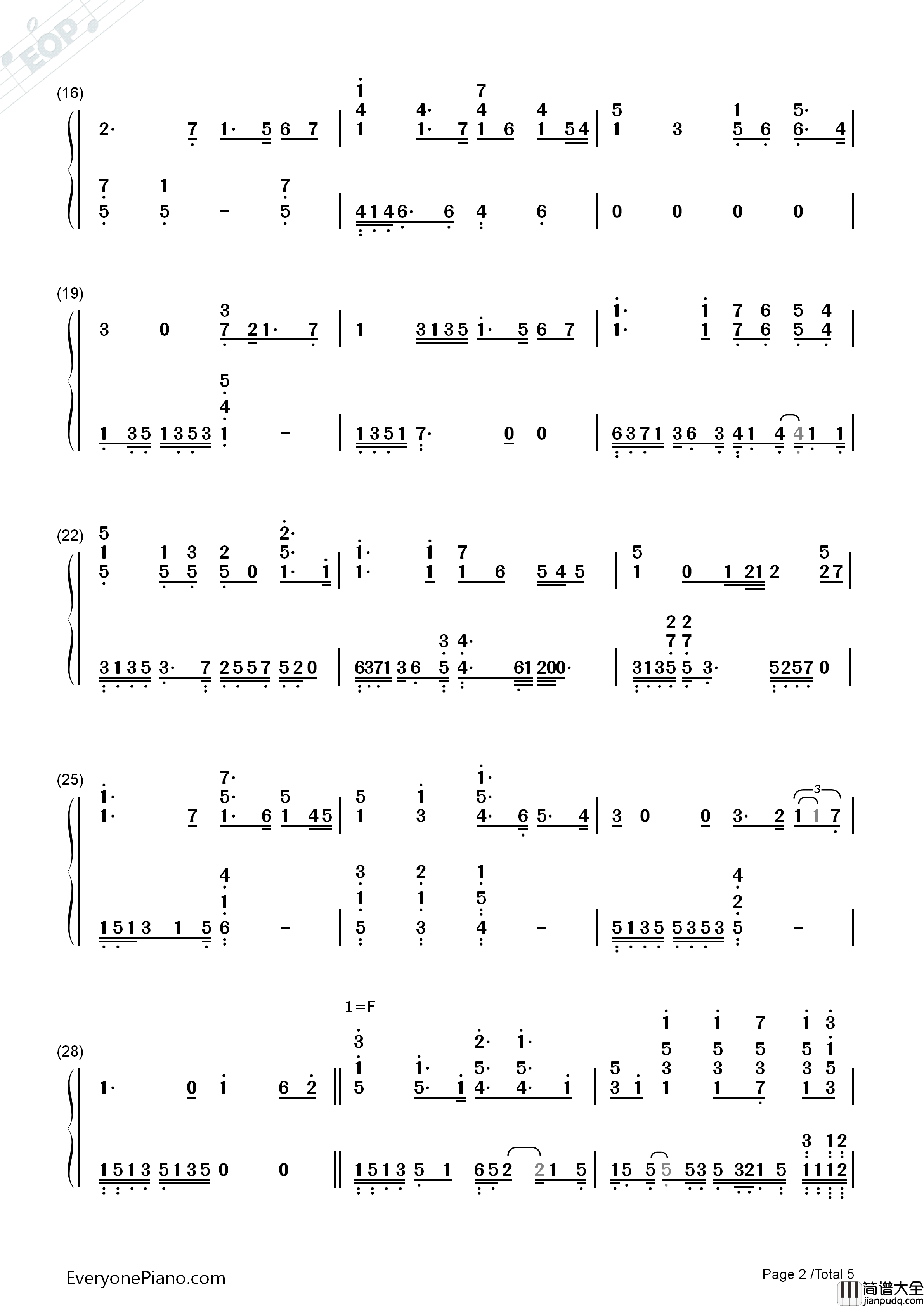 You_Raise_Me_Up钢琴简谱_Josh_Groban演唱