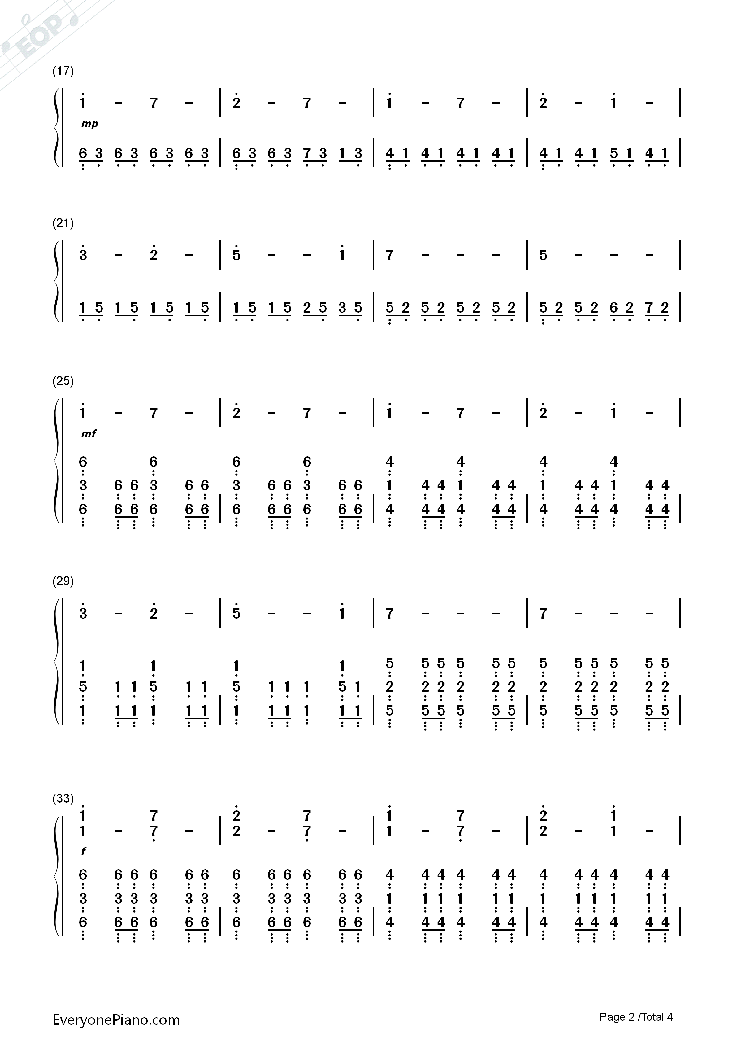 Rise钢琴简谱_John_Dreamer演唱