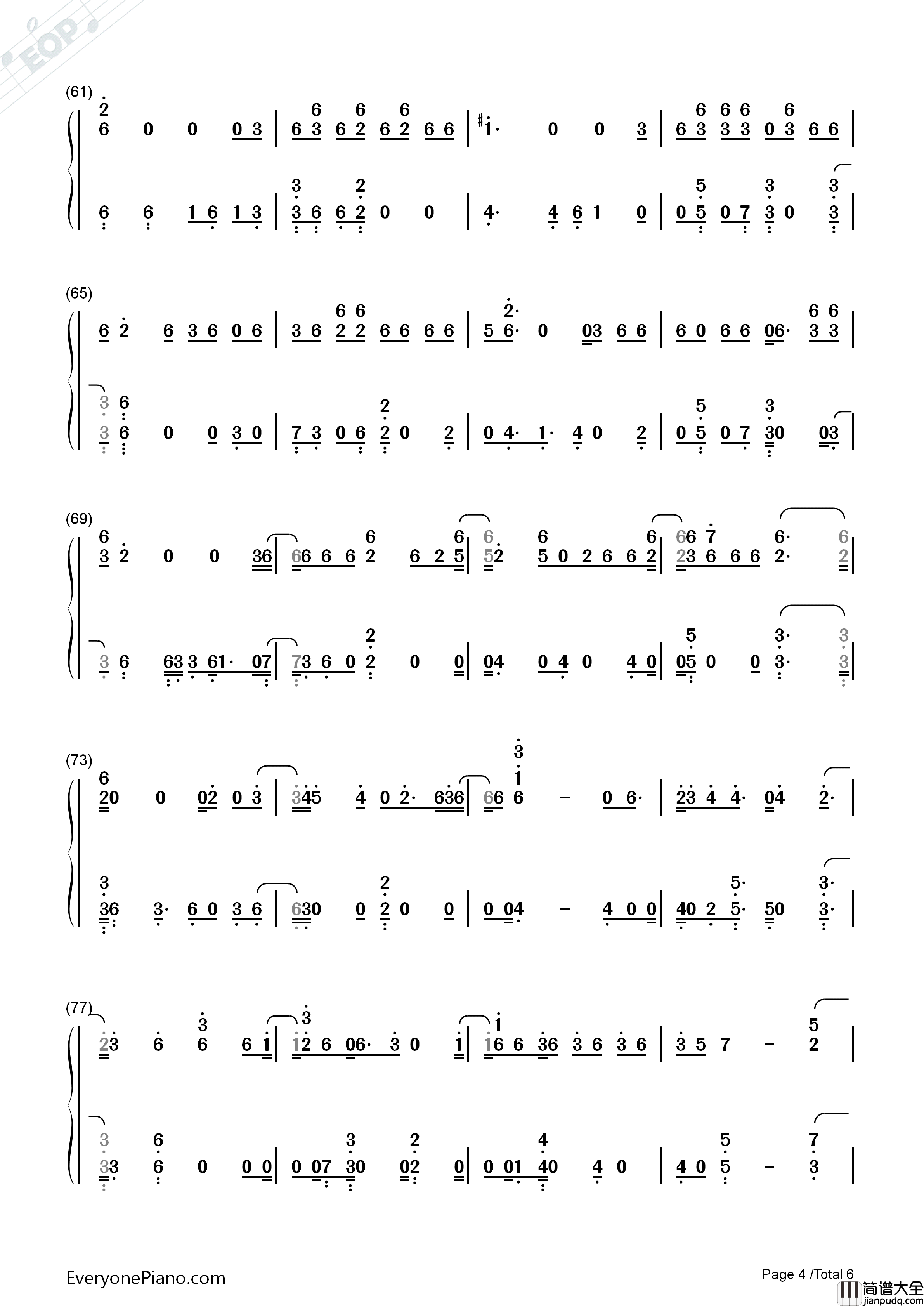 Both钢琴简谱_Gucci_Mane_ft_Drake演唱