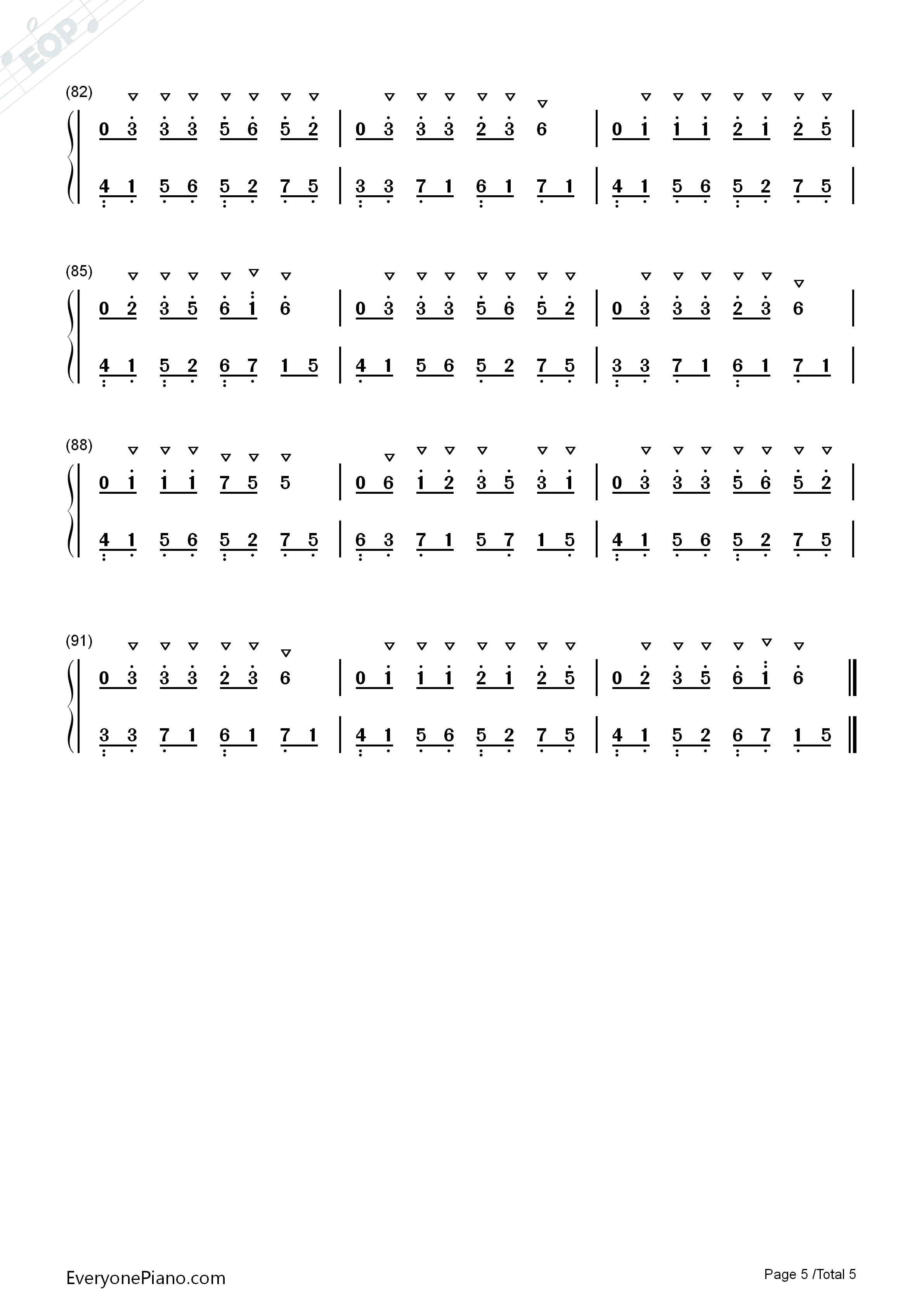 镇命歌钢琴简谱_泷沢一留演唱