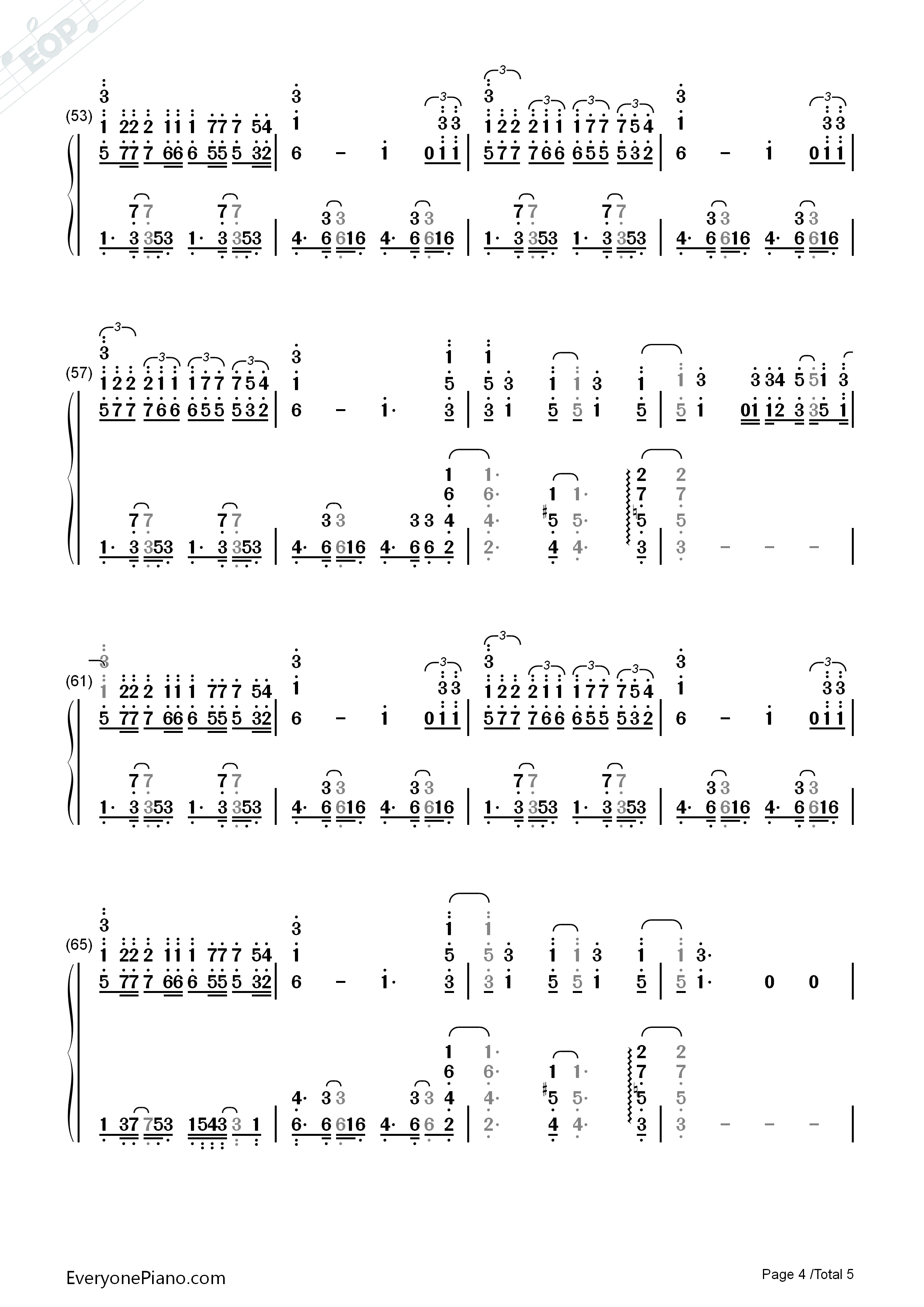 Here_Comes_A_Thought钢琴简谱_Rebecca_Sugar演唱