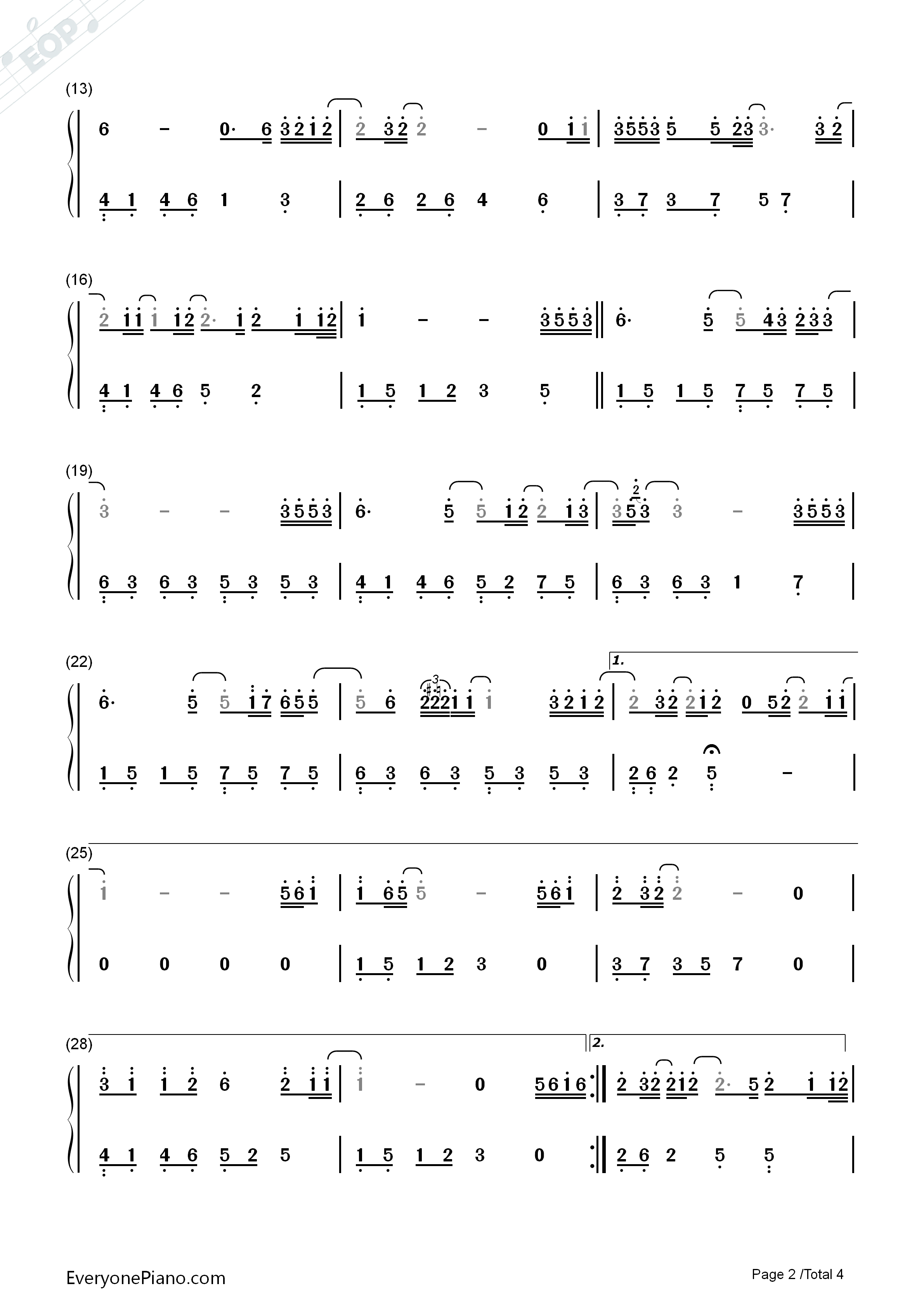 Only_With_My_Heart钢琴简谱_朴正炫演唱