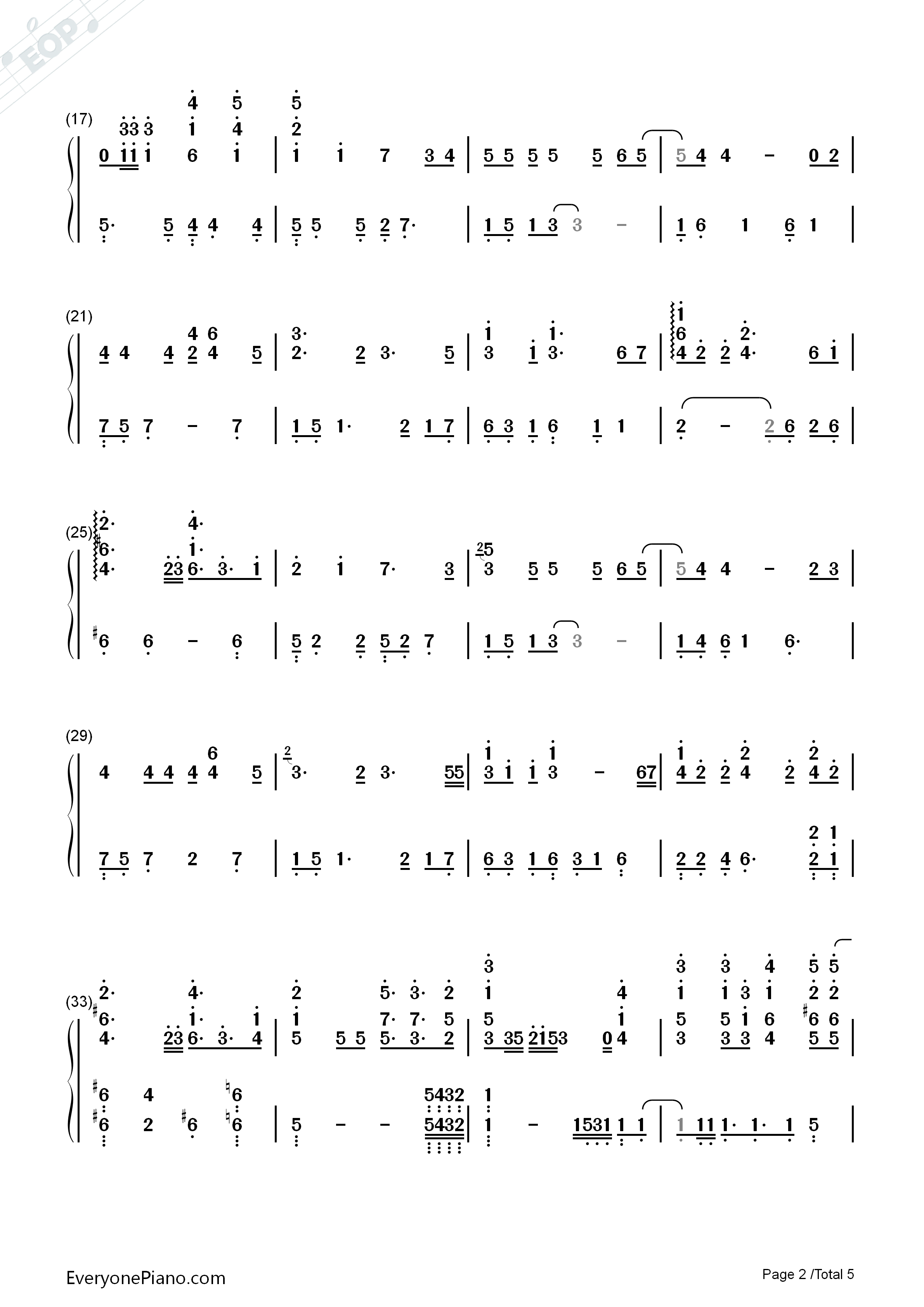 Circle_of_Life钢琴简谱_Elton_John演唱