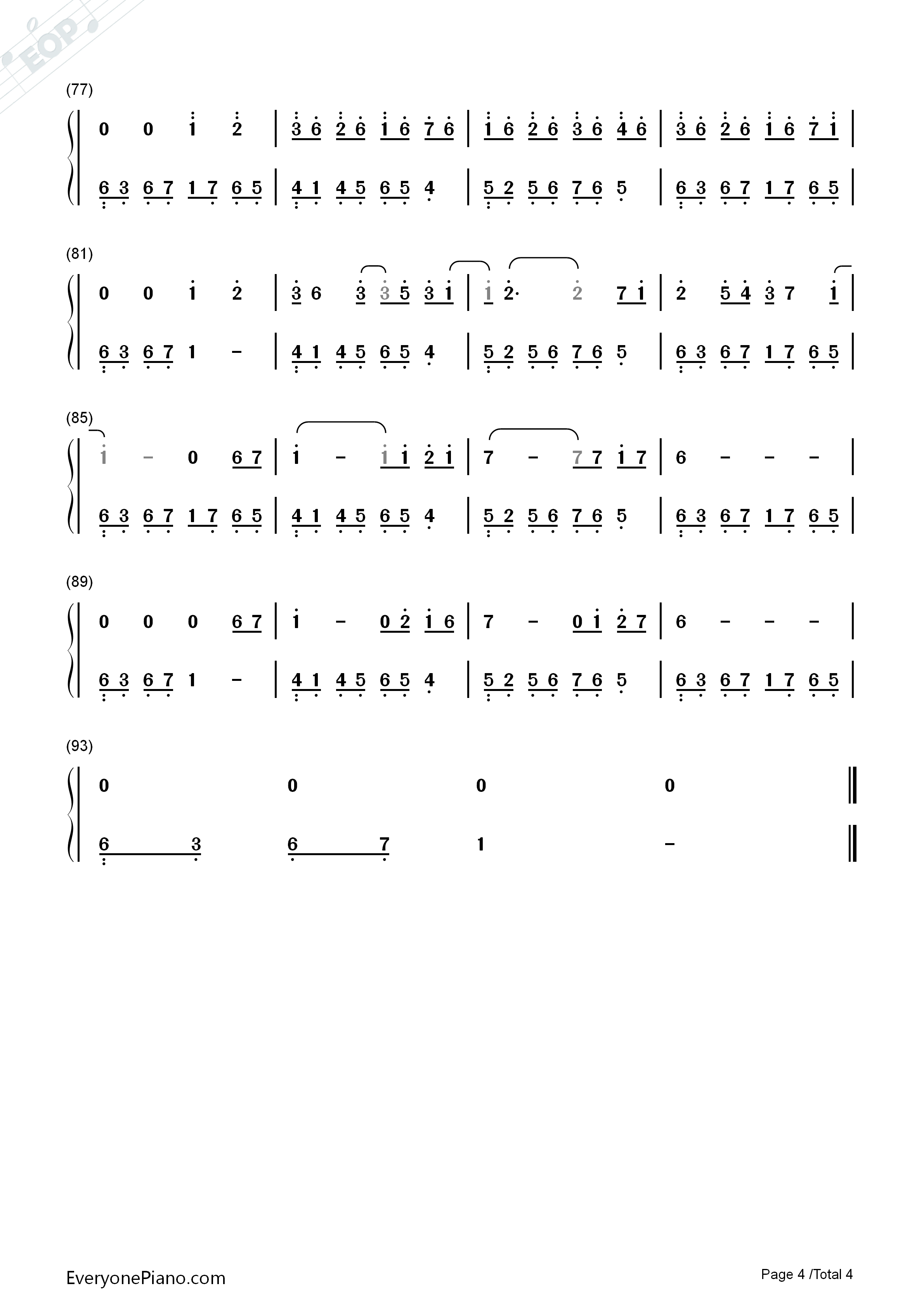 Where_Are_You钢琴简谱_AniFace演唱