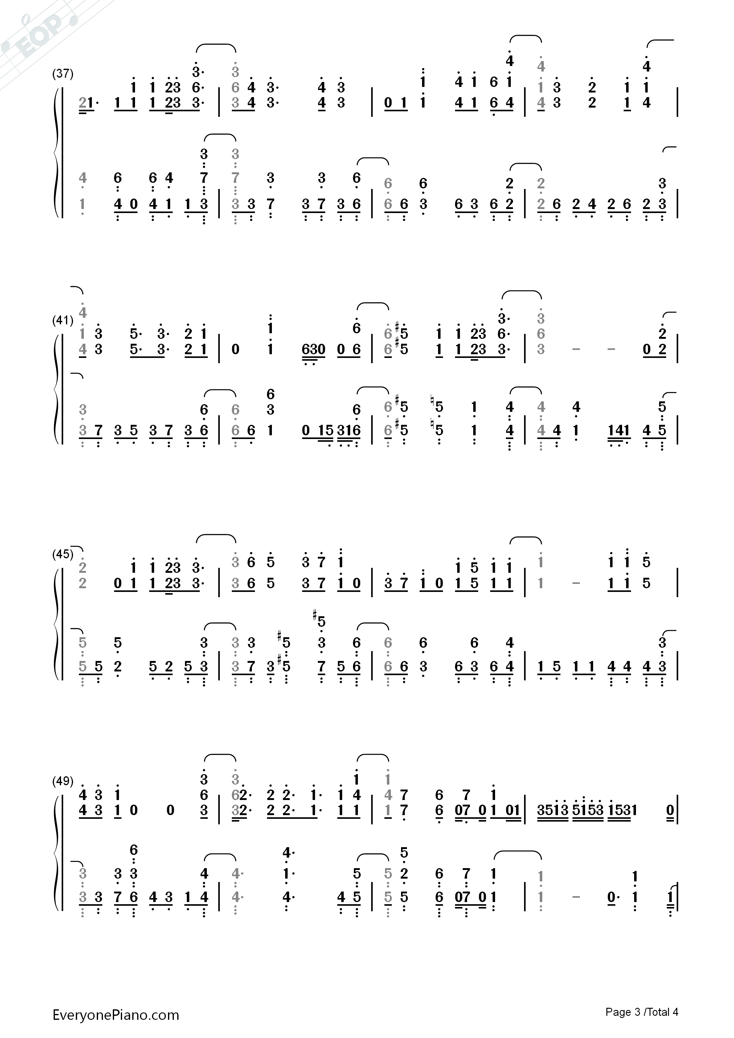 Tomorrow钢琴简谱_Machico演唱