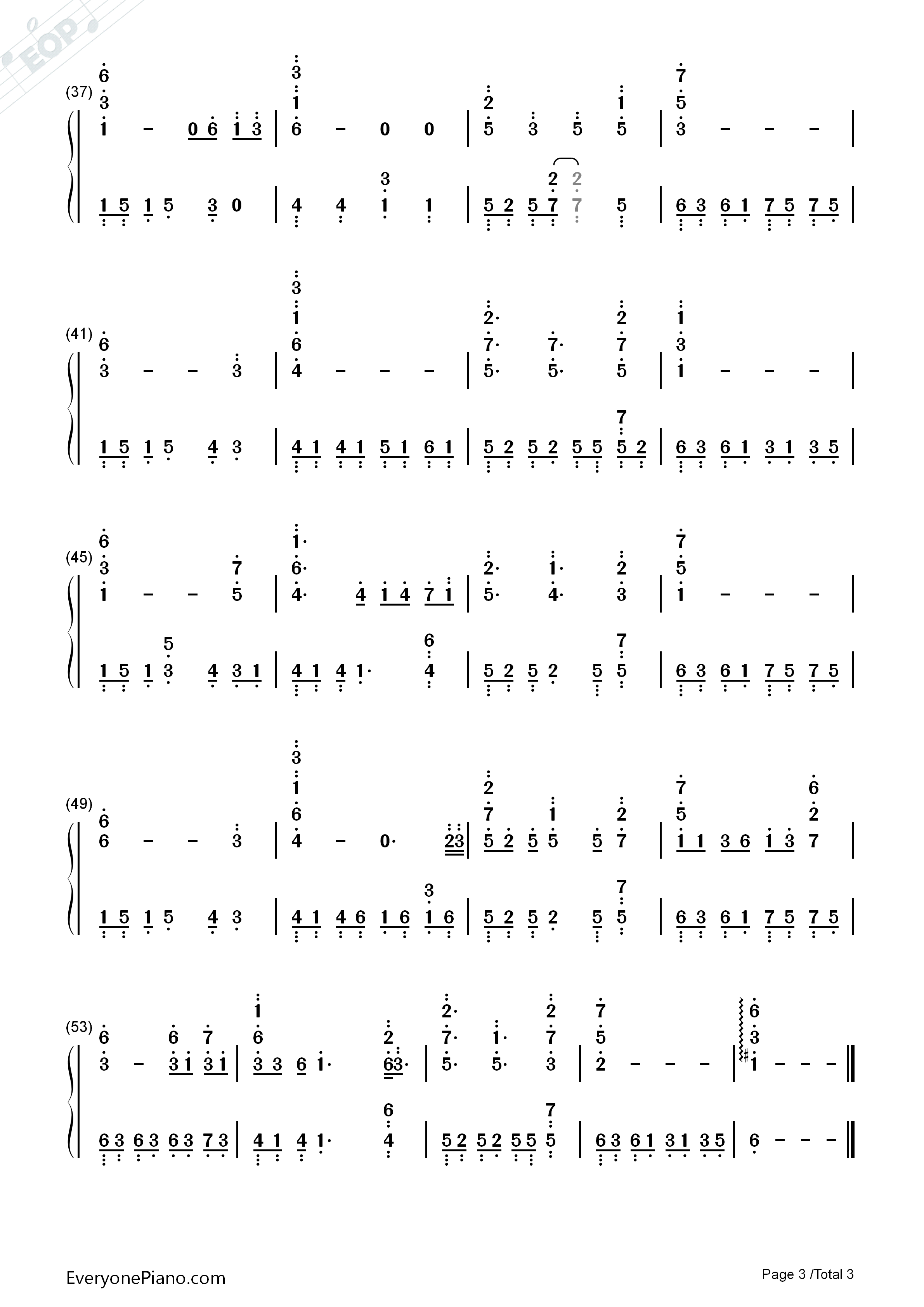 Sorrow钢琴简谱_川井宪次演唱