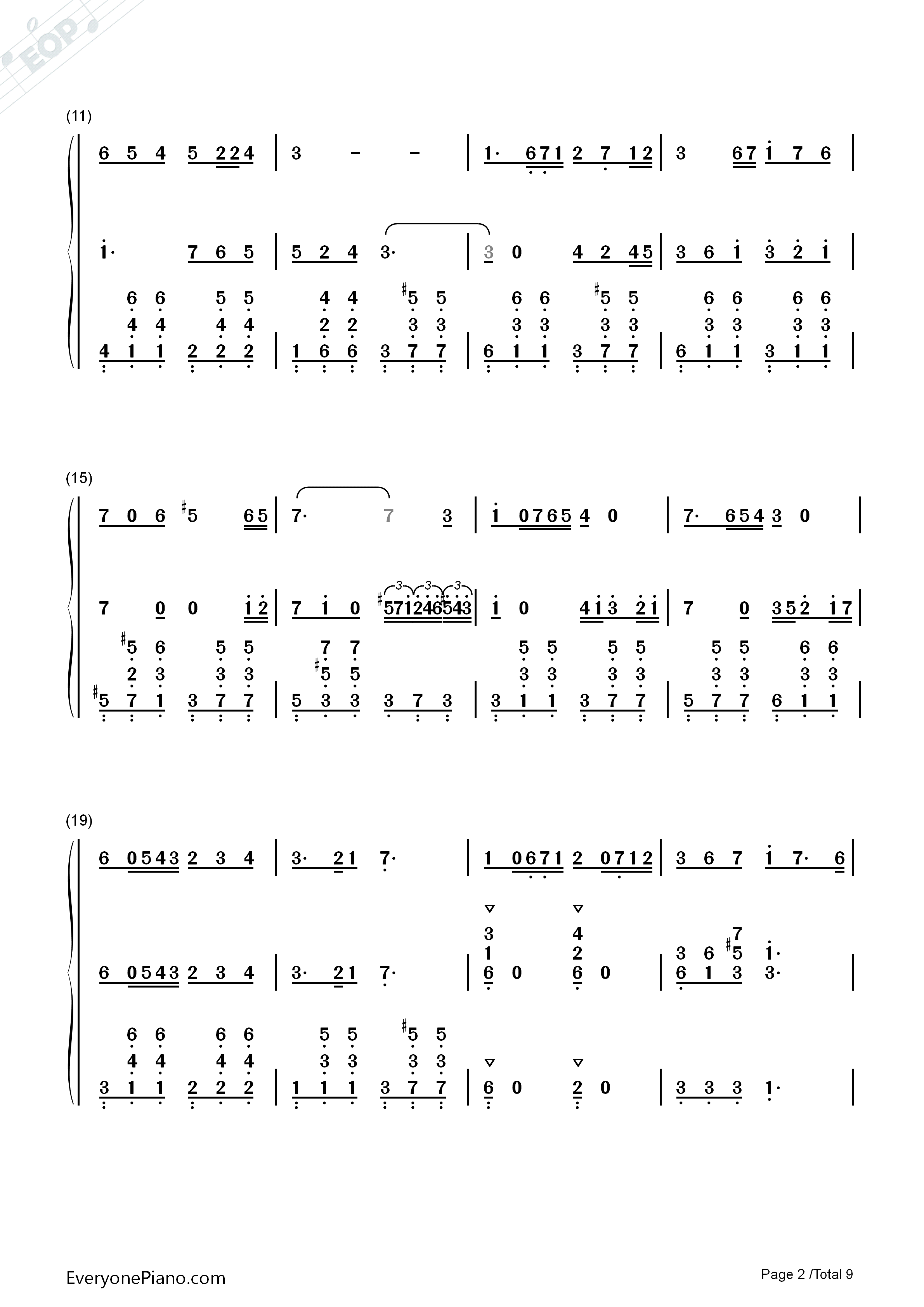 春天的芭蕾钢琴简谱_常思思演唱