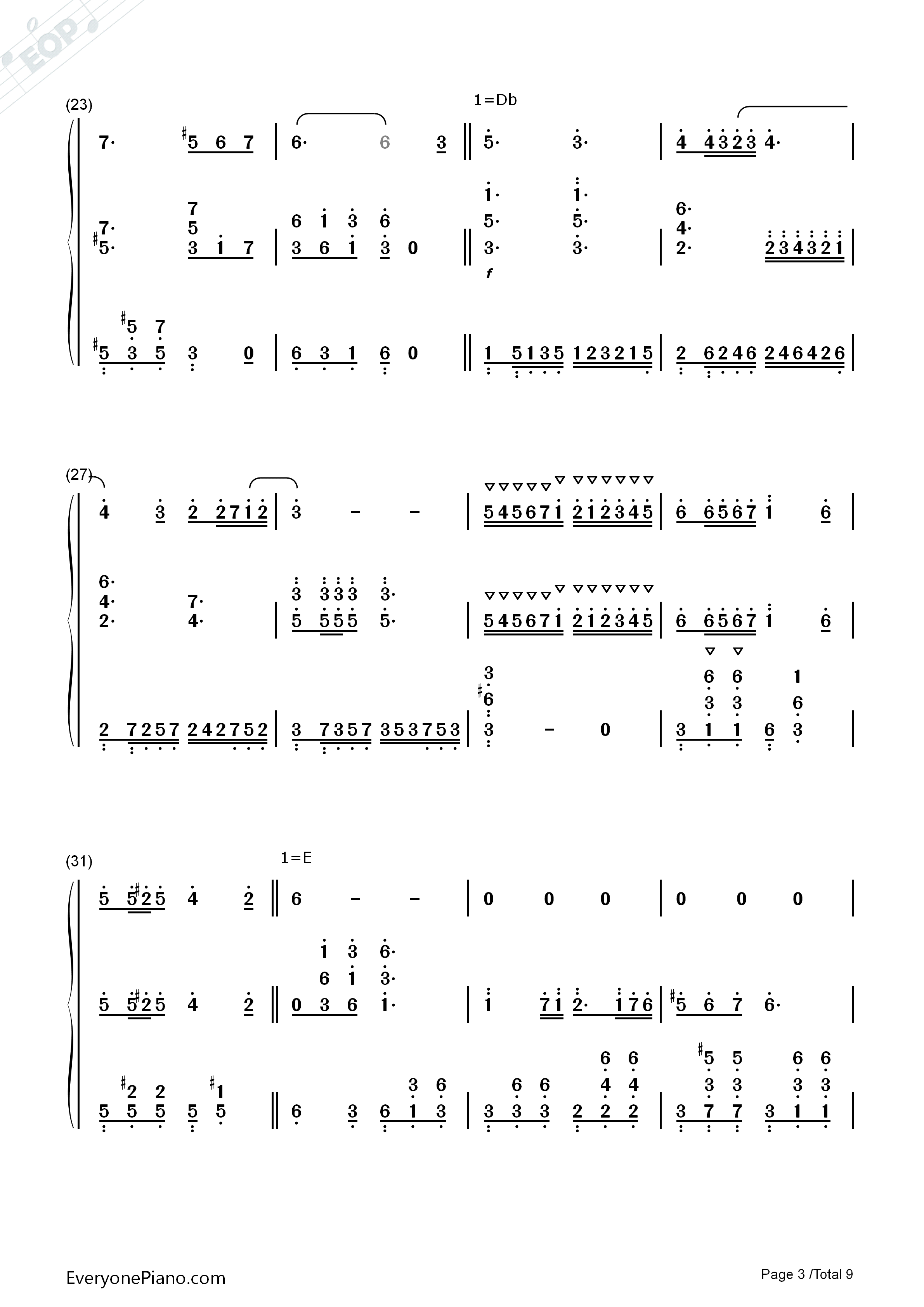 春天的芭蕾钢琴简谱_常思思演唱
