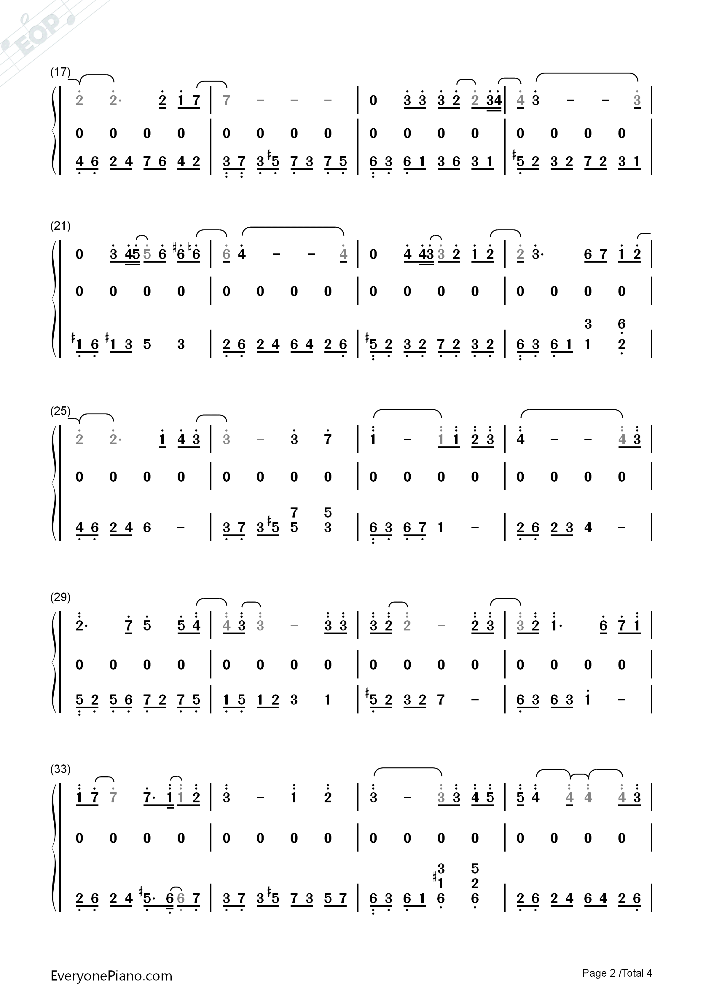 枯叶蝶钢琴简谱_许艺娜演唱