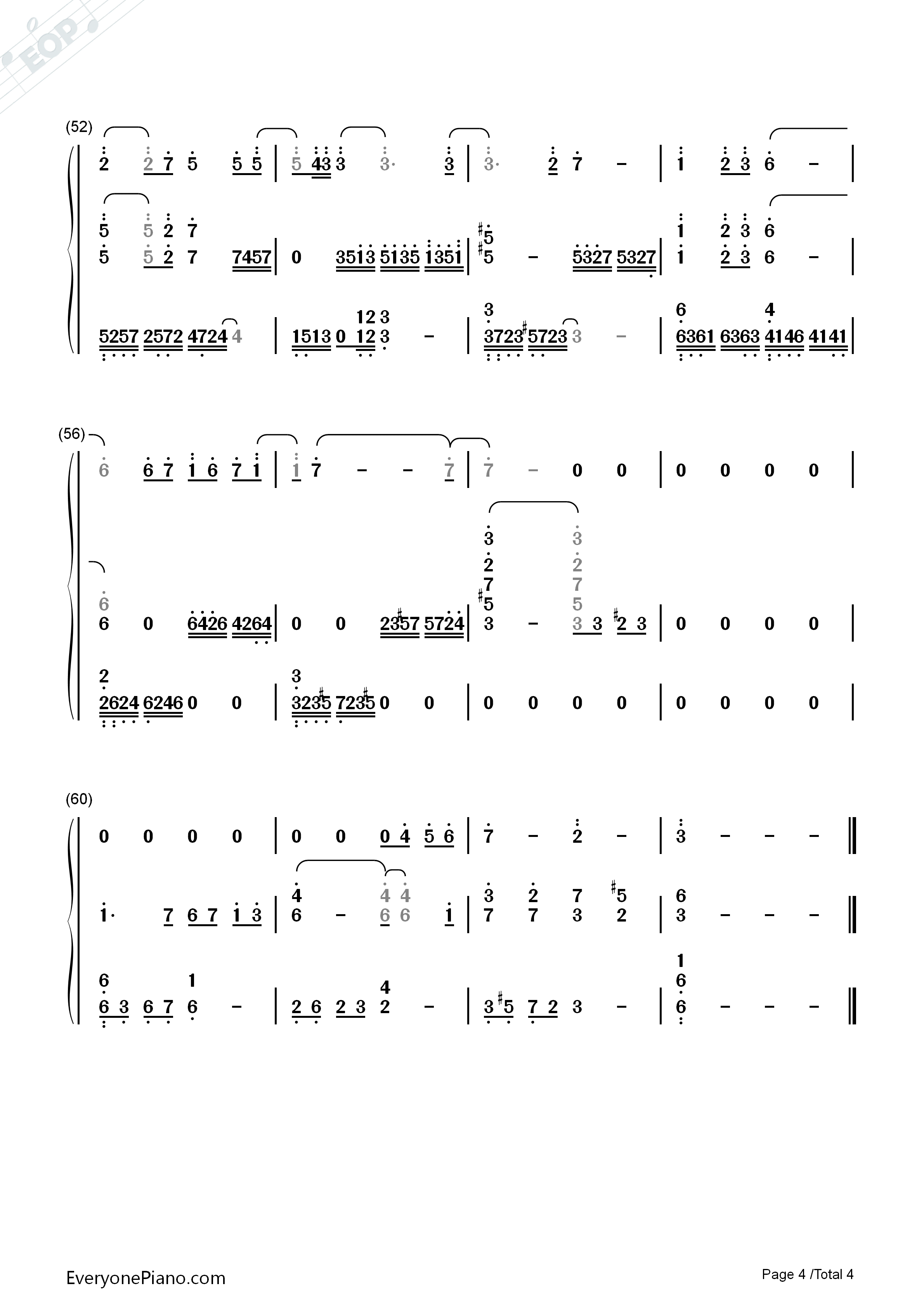 枯叶蝶钢琴简谱_许艺娜演唱