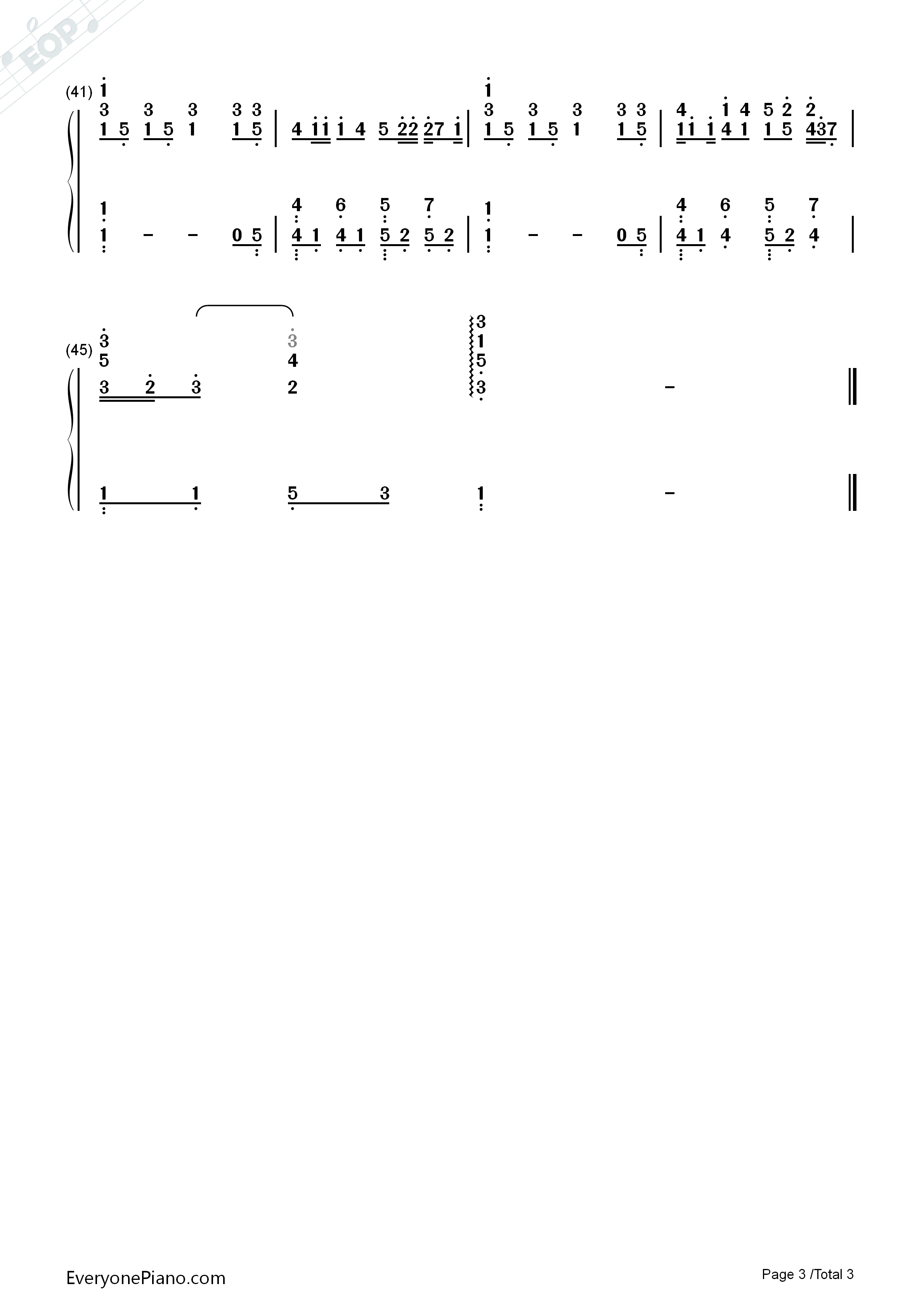 Everything_In_The_World钢琴简谱_曲婉婷演唱