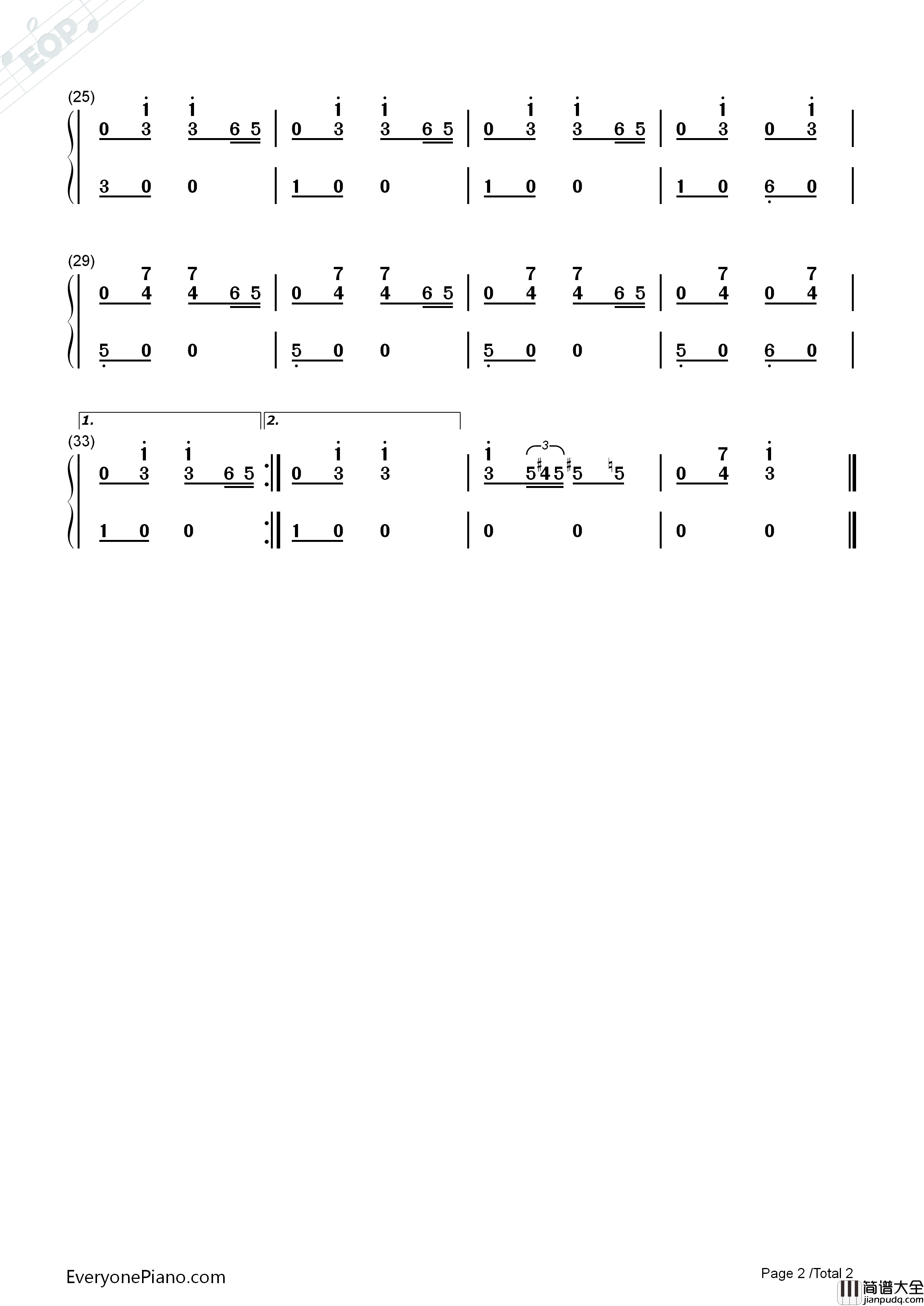 踩到猫儿钢琴简谱_Ferdinand_Beyer演唱