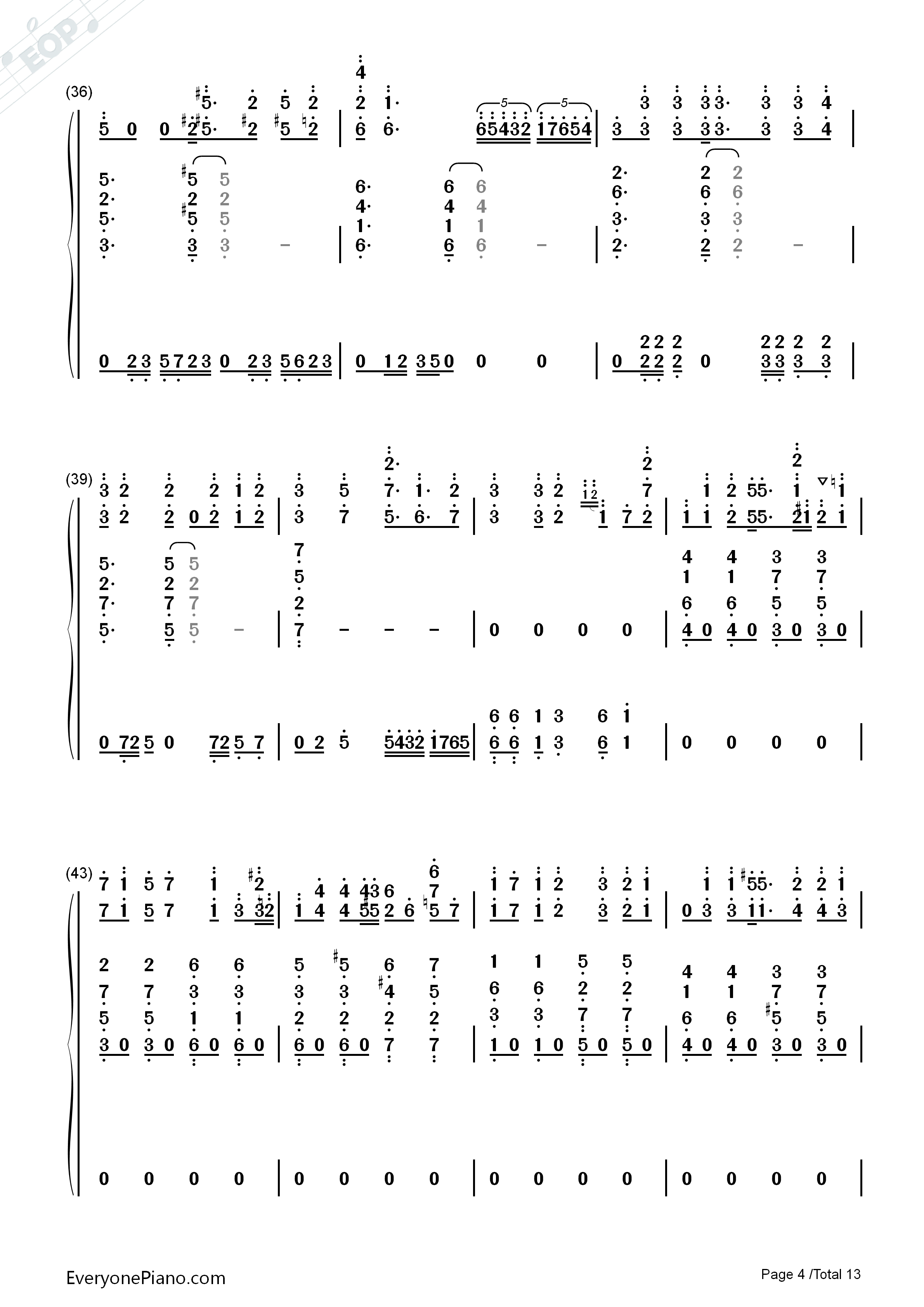 星を辿れば钢琴简谱_大原ゆい子演唱