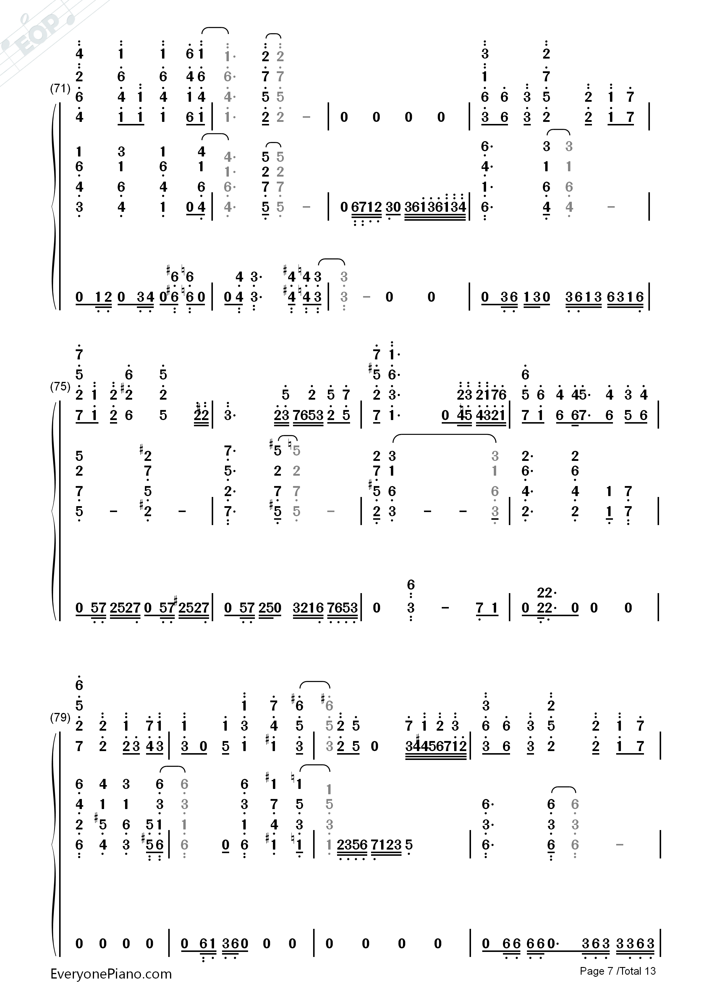 星を辿れば钢琴简谱_大原ゆい子演唱