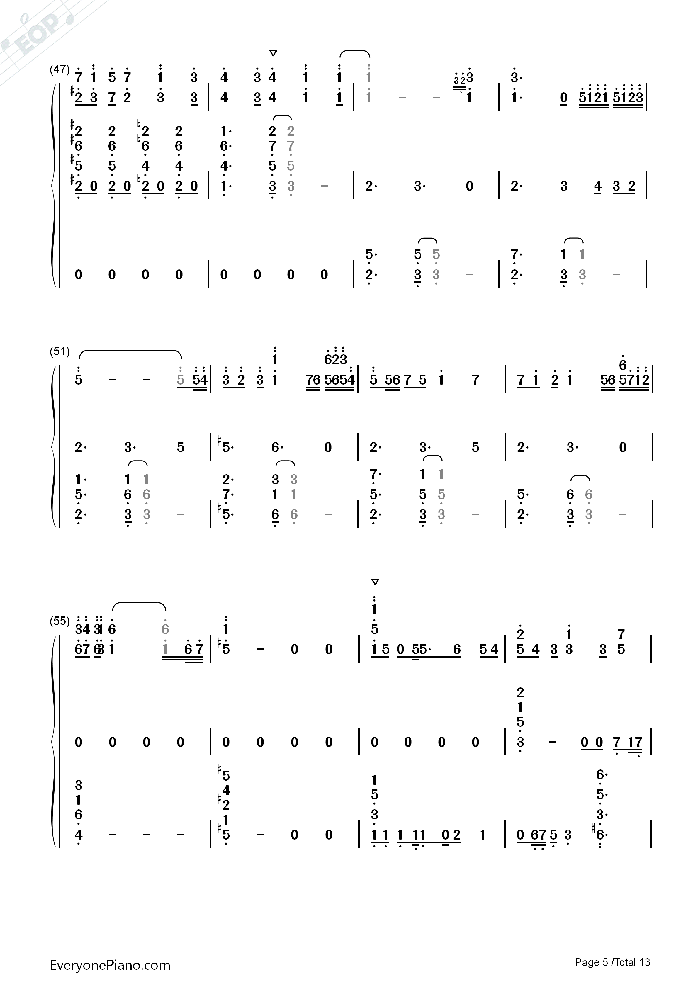 星を辿れば钢琴简谱_大原ゆい子演唱