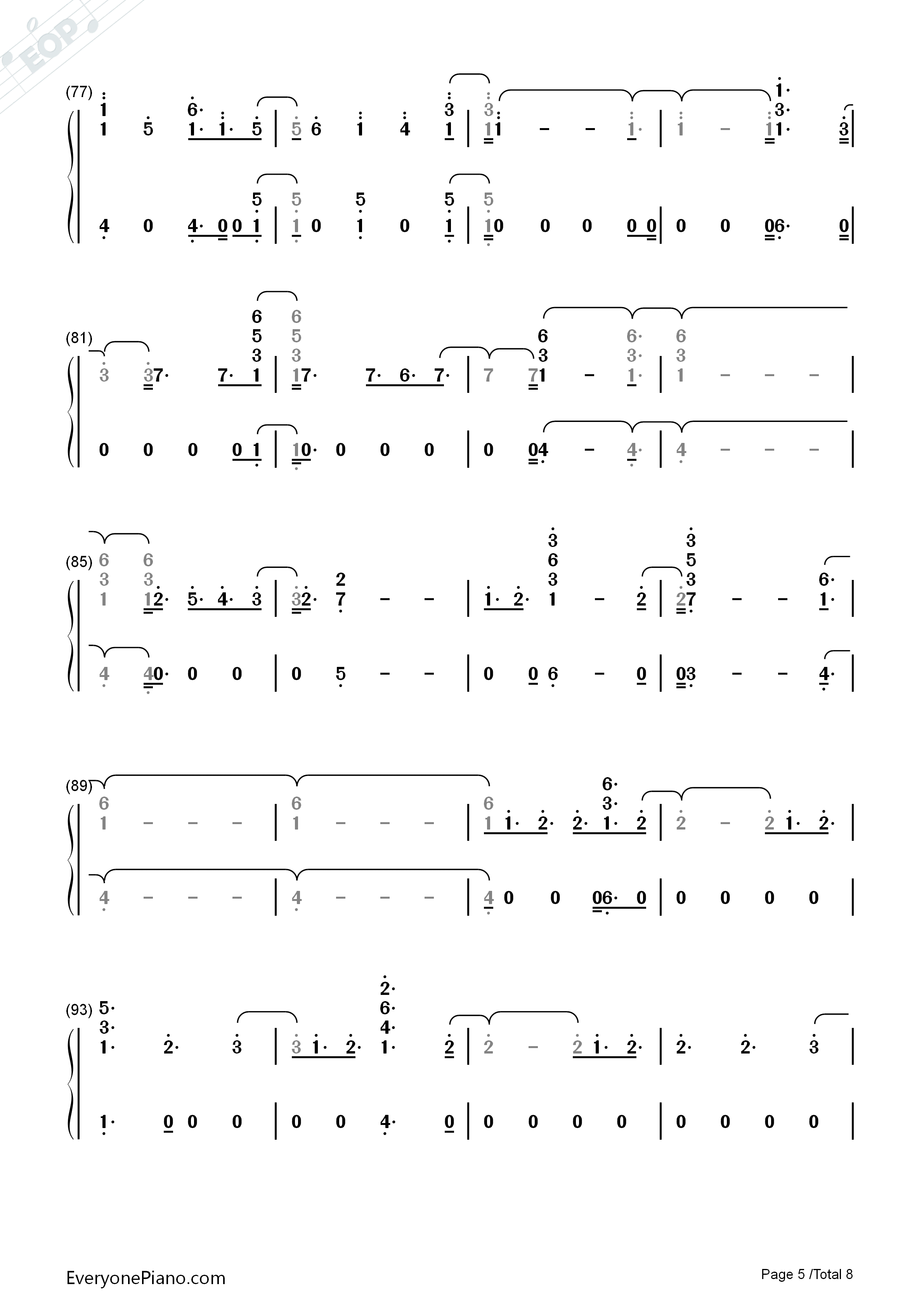 All_My_Love钢琴简谱_Cash_Cash_ft_Conor_Maynard演唱