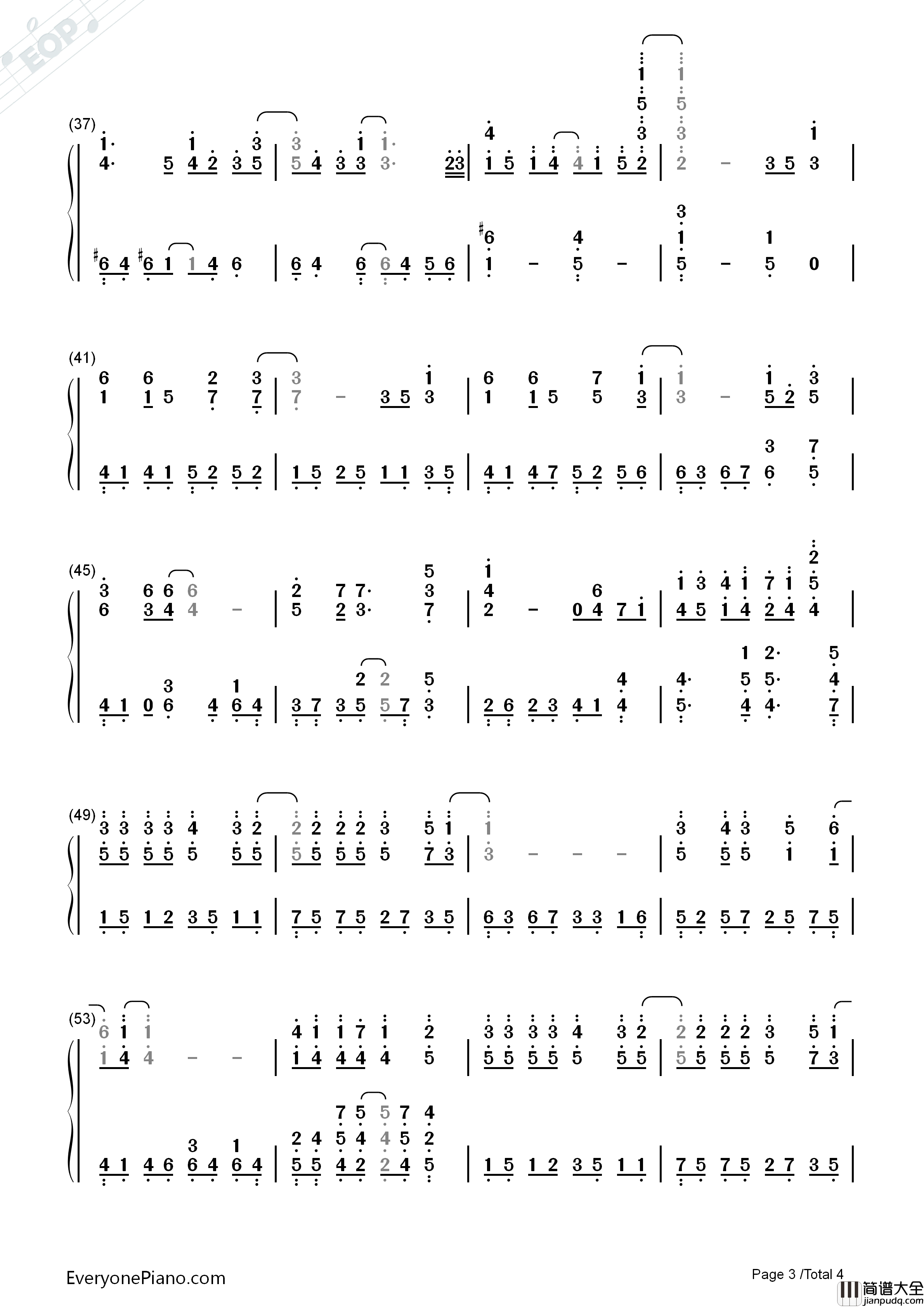 影子情人钢琴简谱_林忆莲演唱