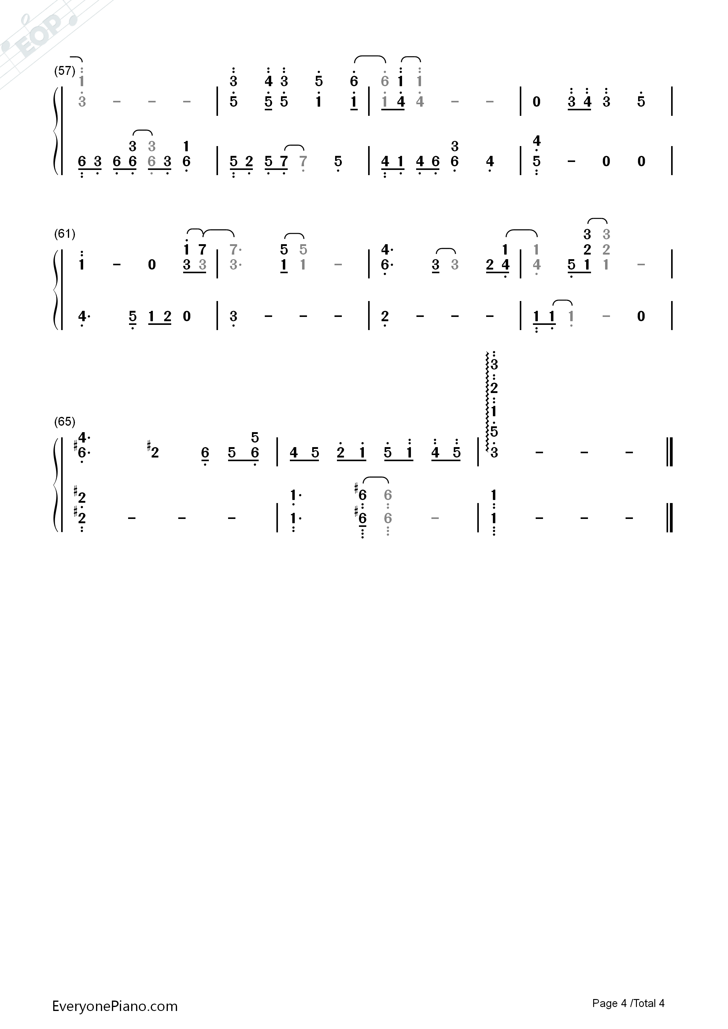 影子情人钢琴简谱_林忆莲演唱