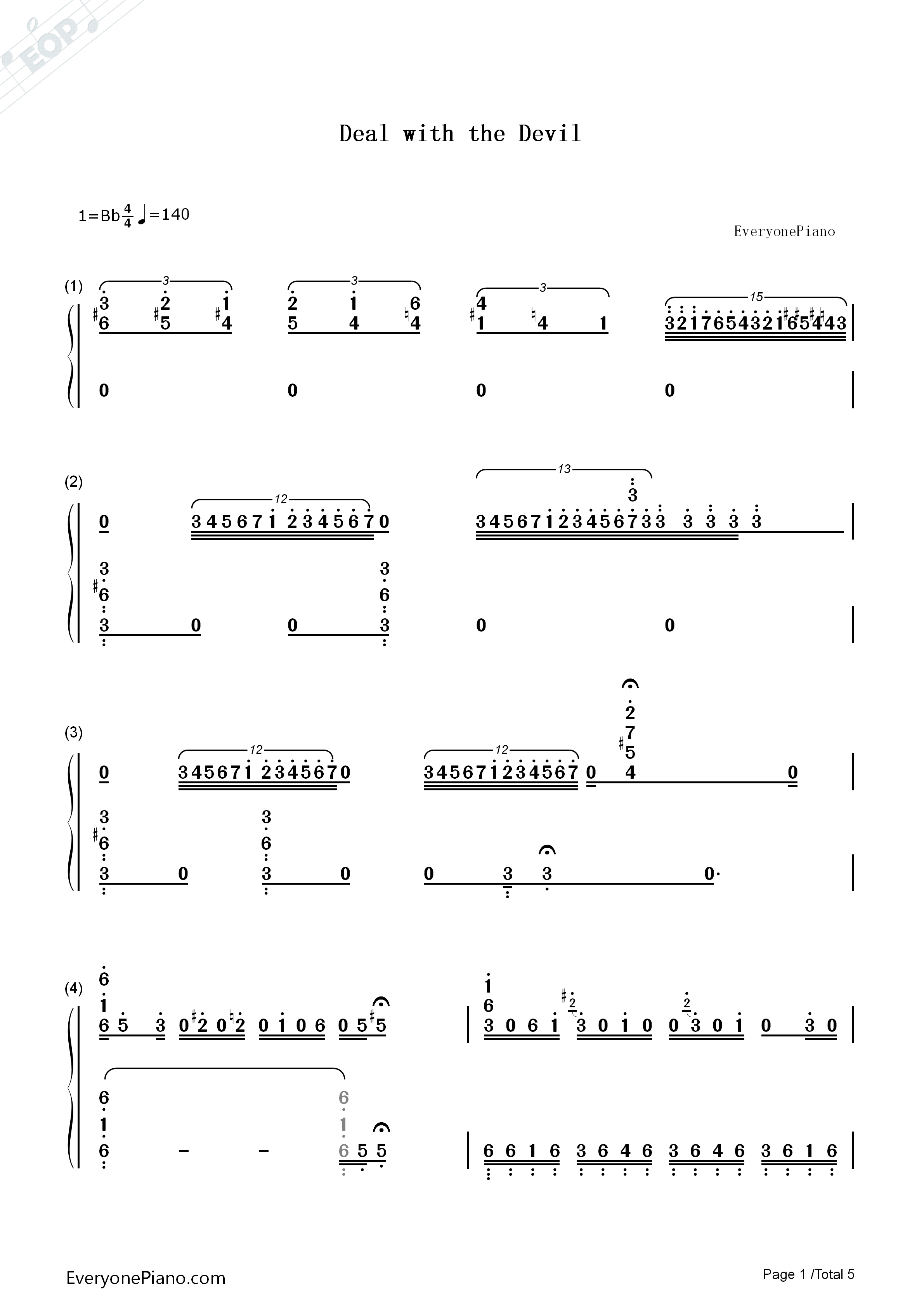 Deal_with_the_Devil钢琴简谱_Tia演唱