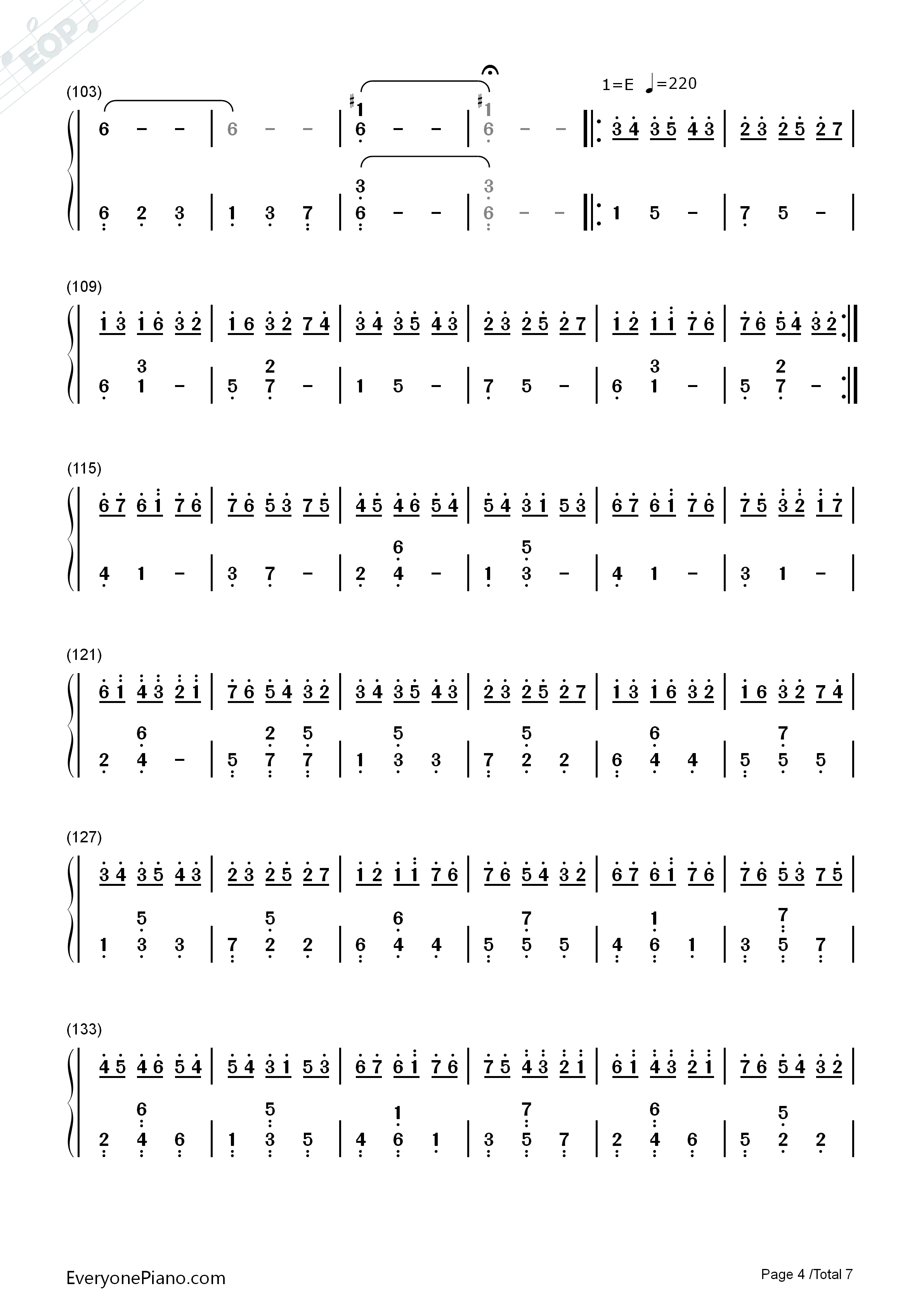 Granado_Espada钢琴简谱_IMC_Games演唱