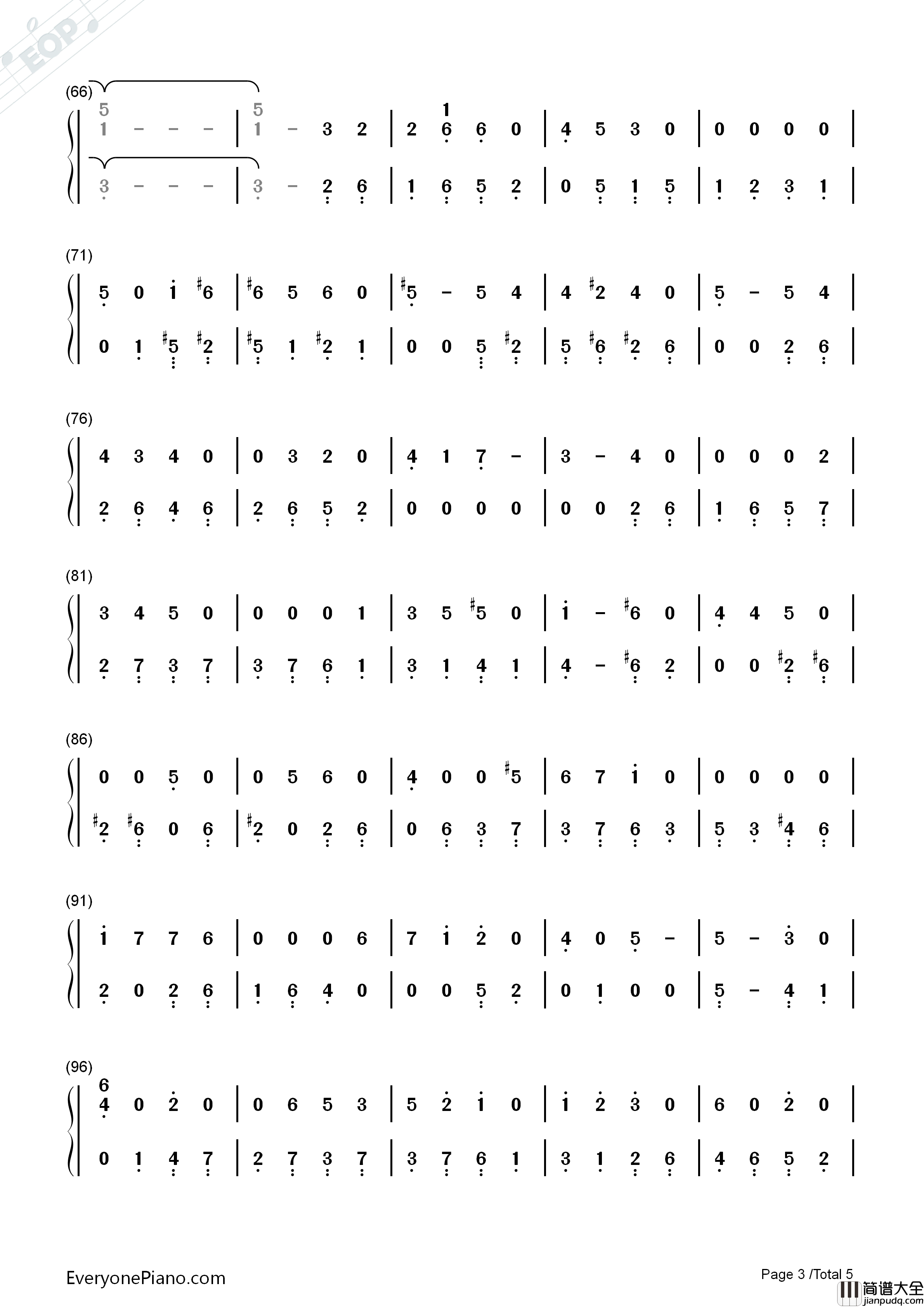 曾经守候钢琴简谱_张碧晨演唱