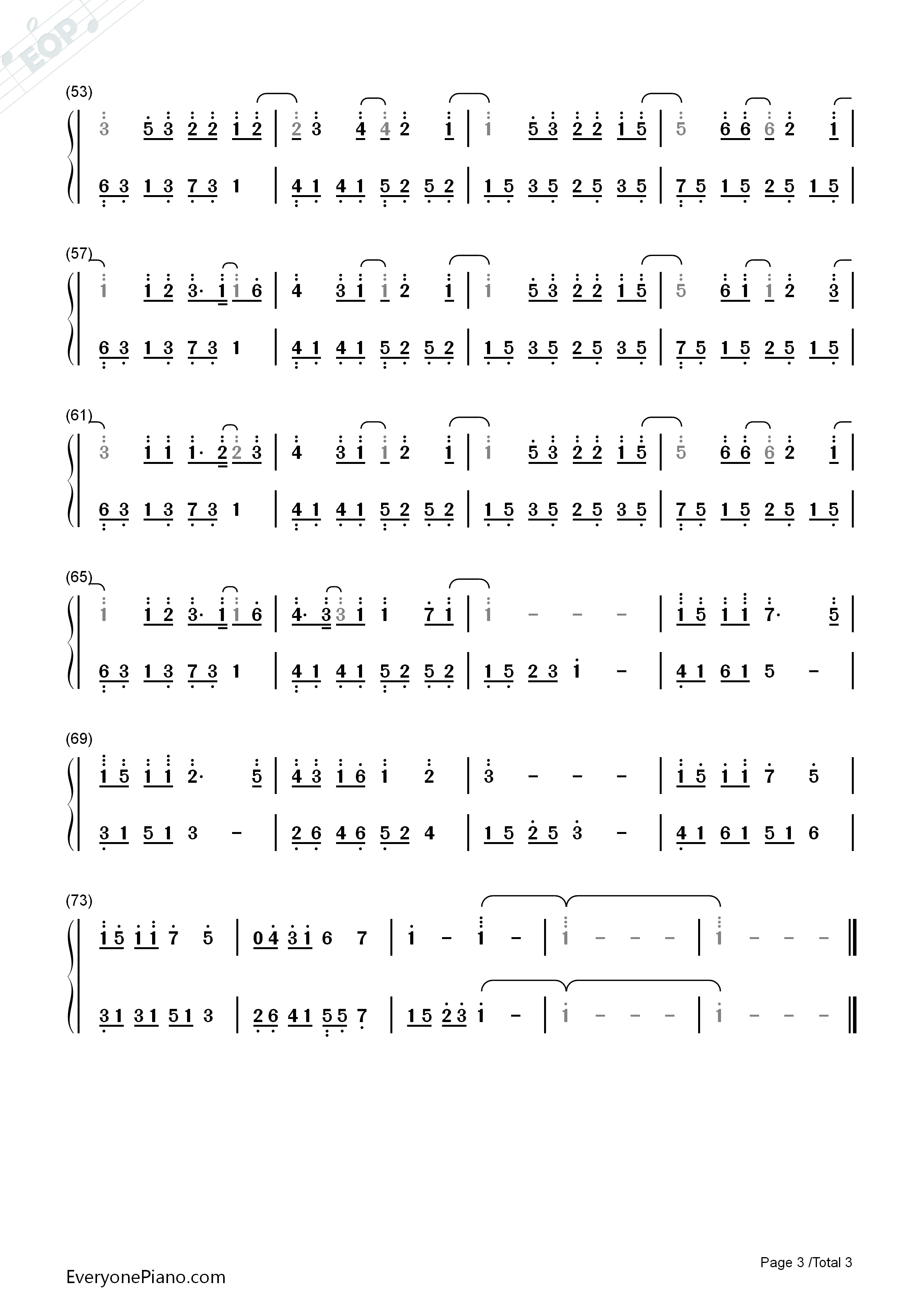 GoodBye_My_Love钢琴简谱_何俊明演唱