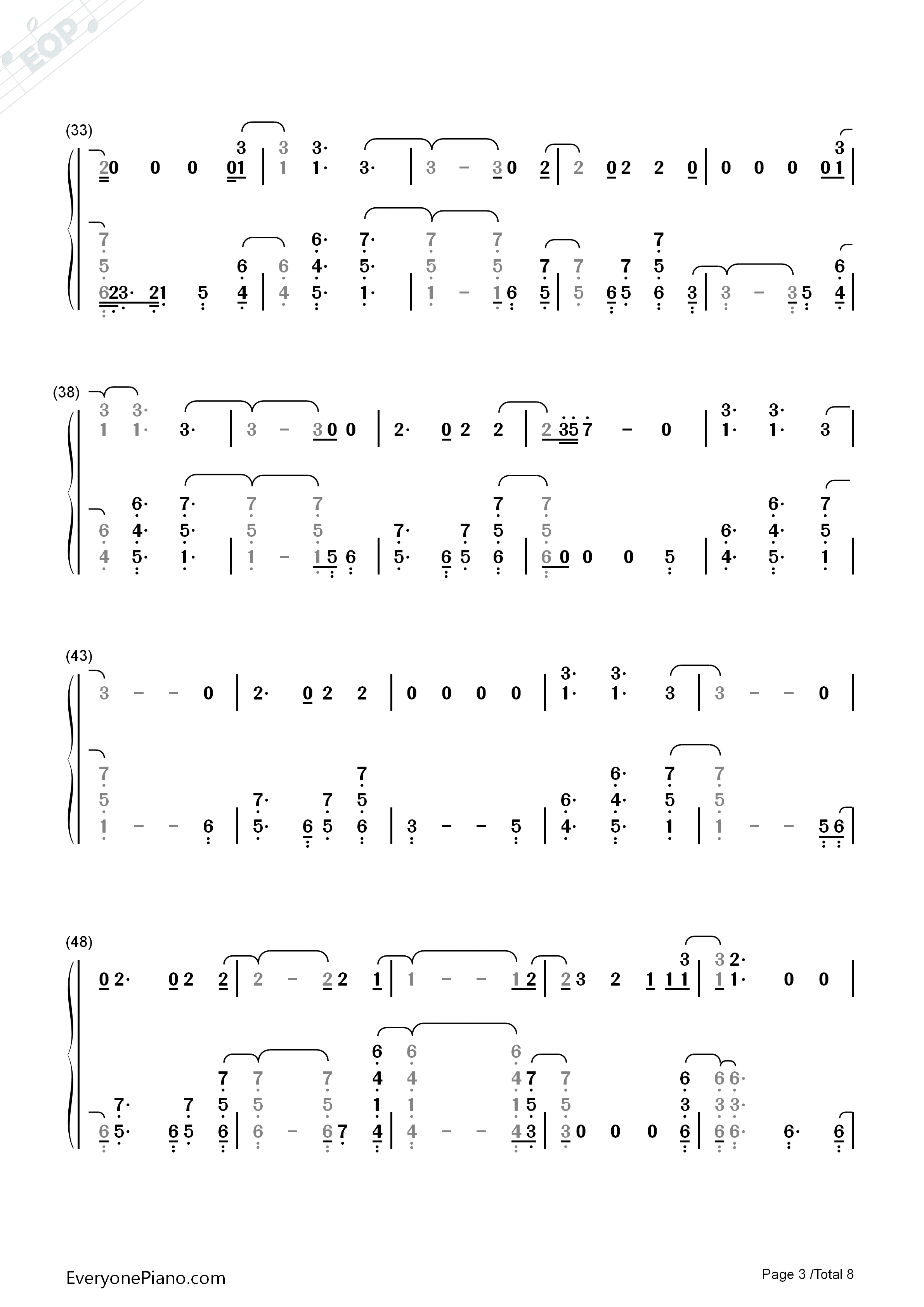 Prayers_Up钢琴简谱_Calvin_Harris演唱