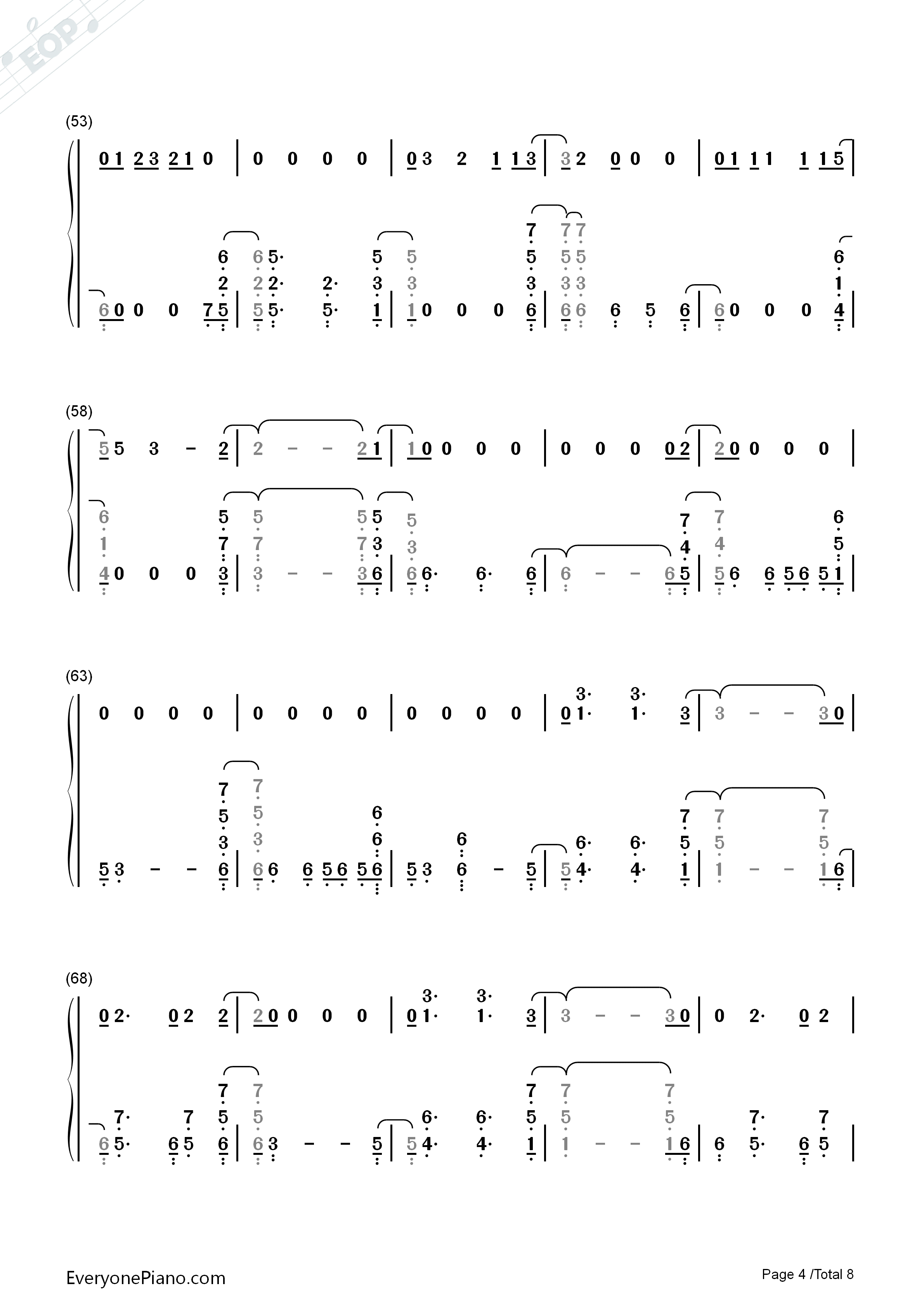 Prayers_Up钢琴简谱_Calvin_Harris演唱