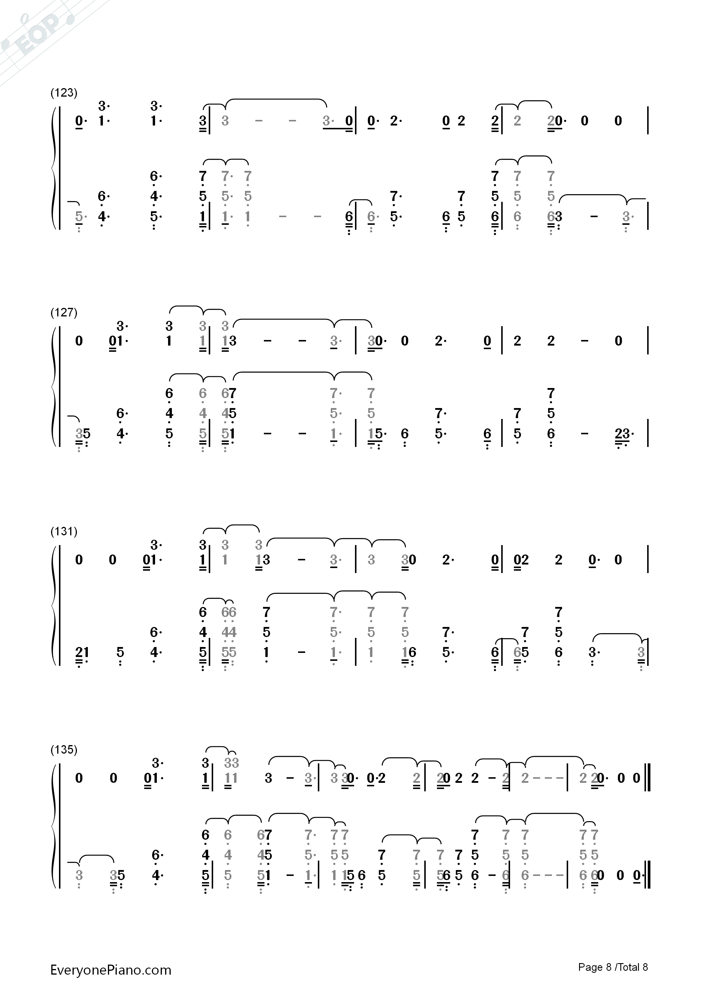 Prayers_Up钢琴简谱_Calvin_Harris演唱