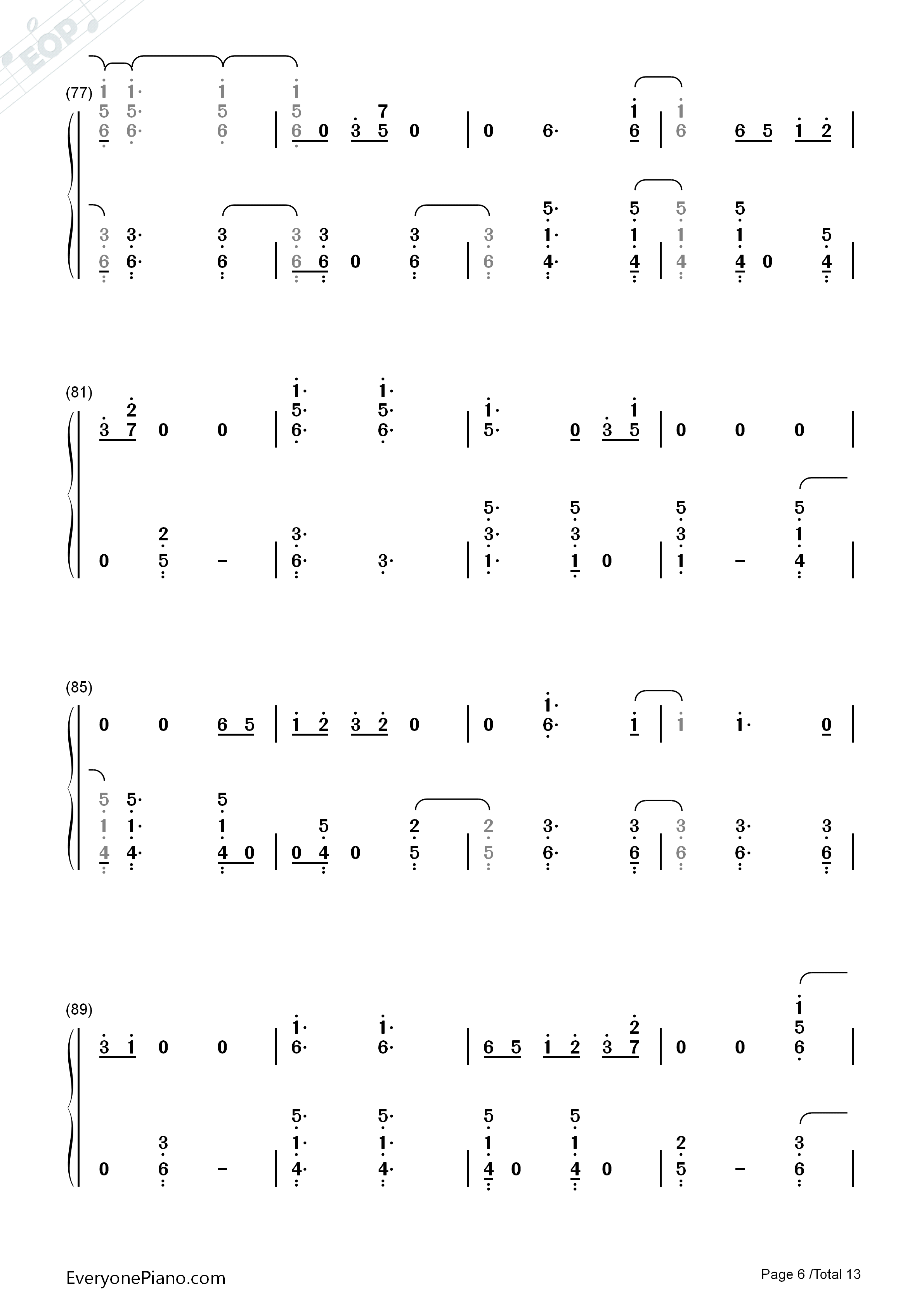 First_Time钢琴简谱_Kygo_and_Ellie_Goulding演唱