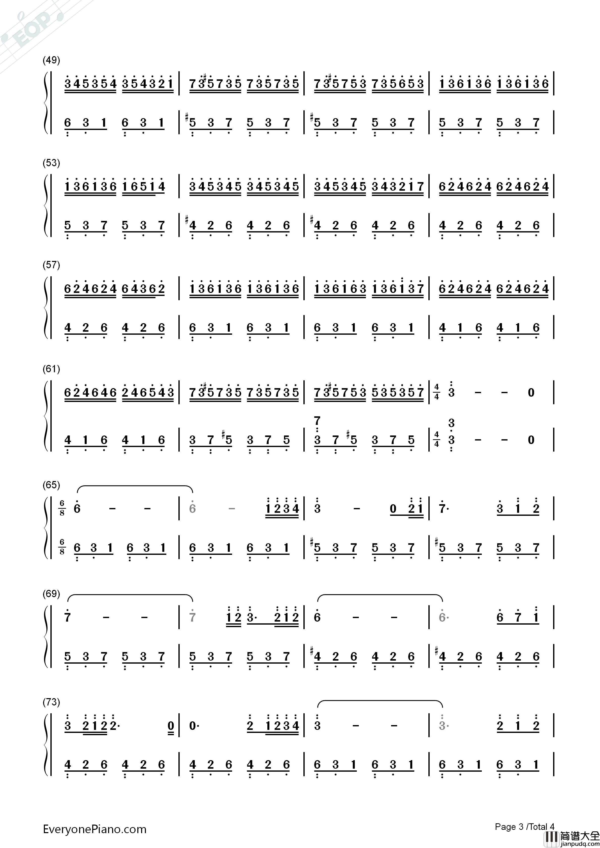 Human钢琴简谱_Ken_Arai演唱