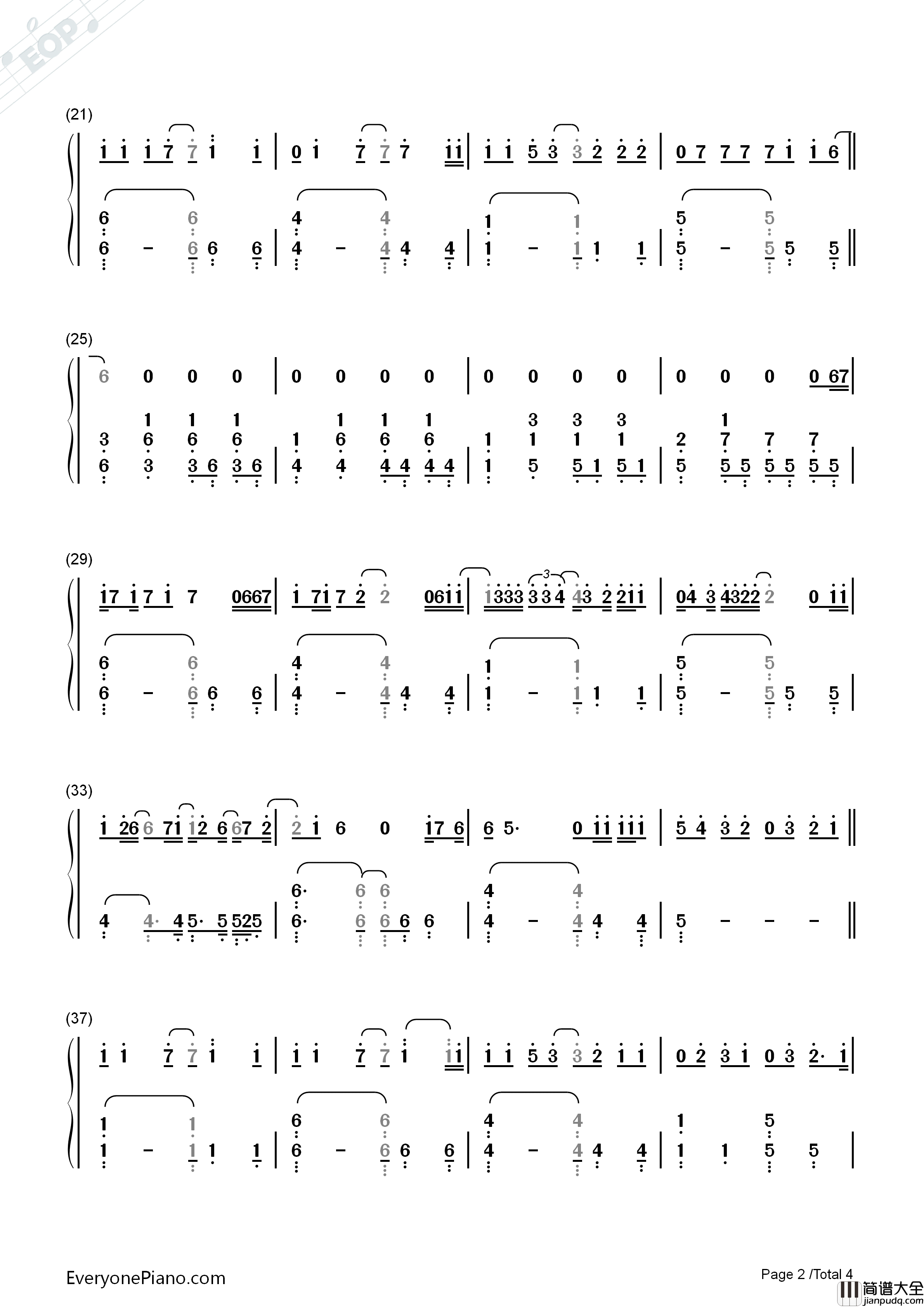 Perfect钢琴简谱_Hedley演唱