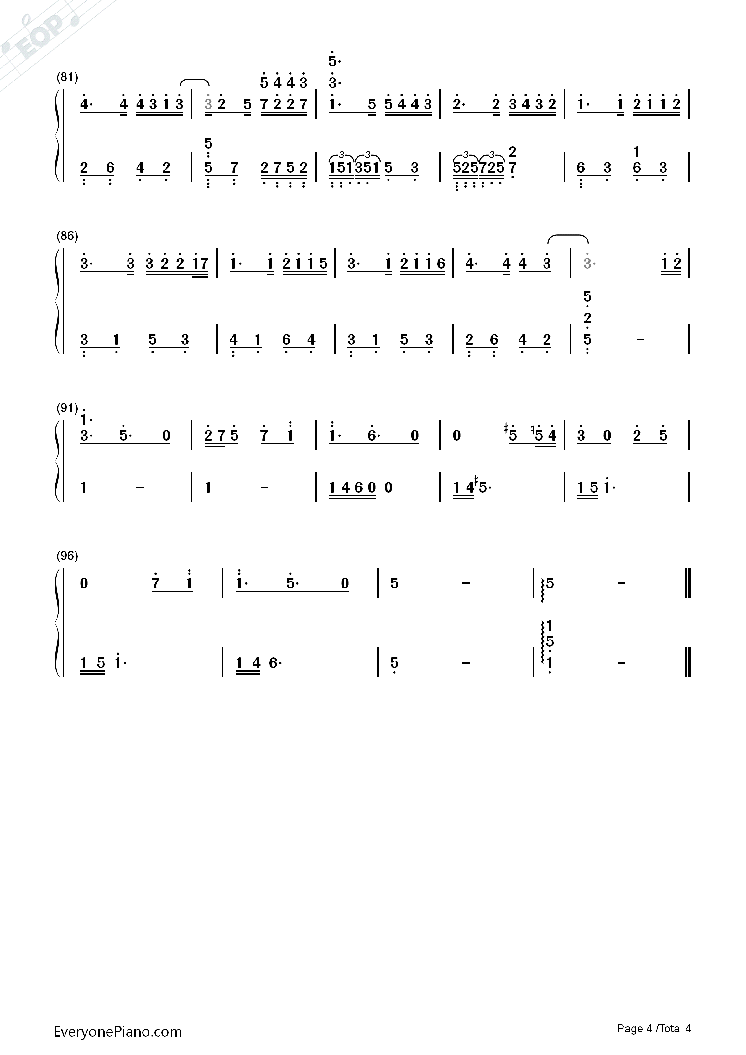 我很快乐钢琴简谱_刘惜君演唱