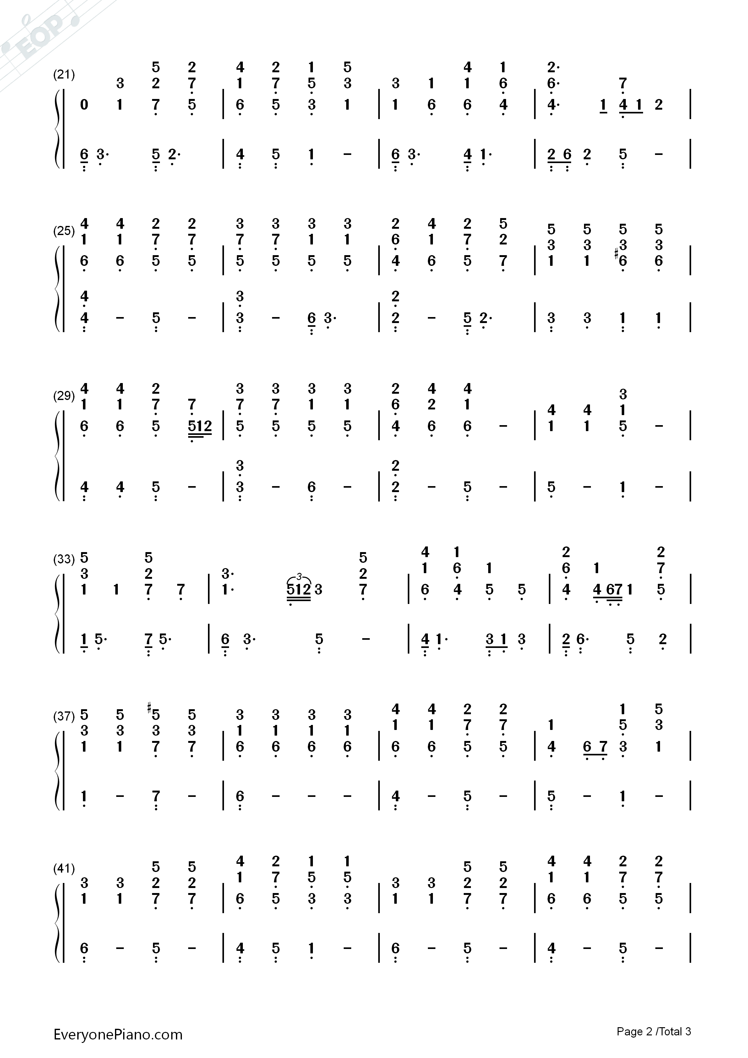 可惜不是你钢琴简谱_曹轩宾演唱