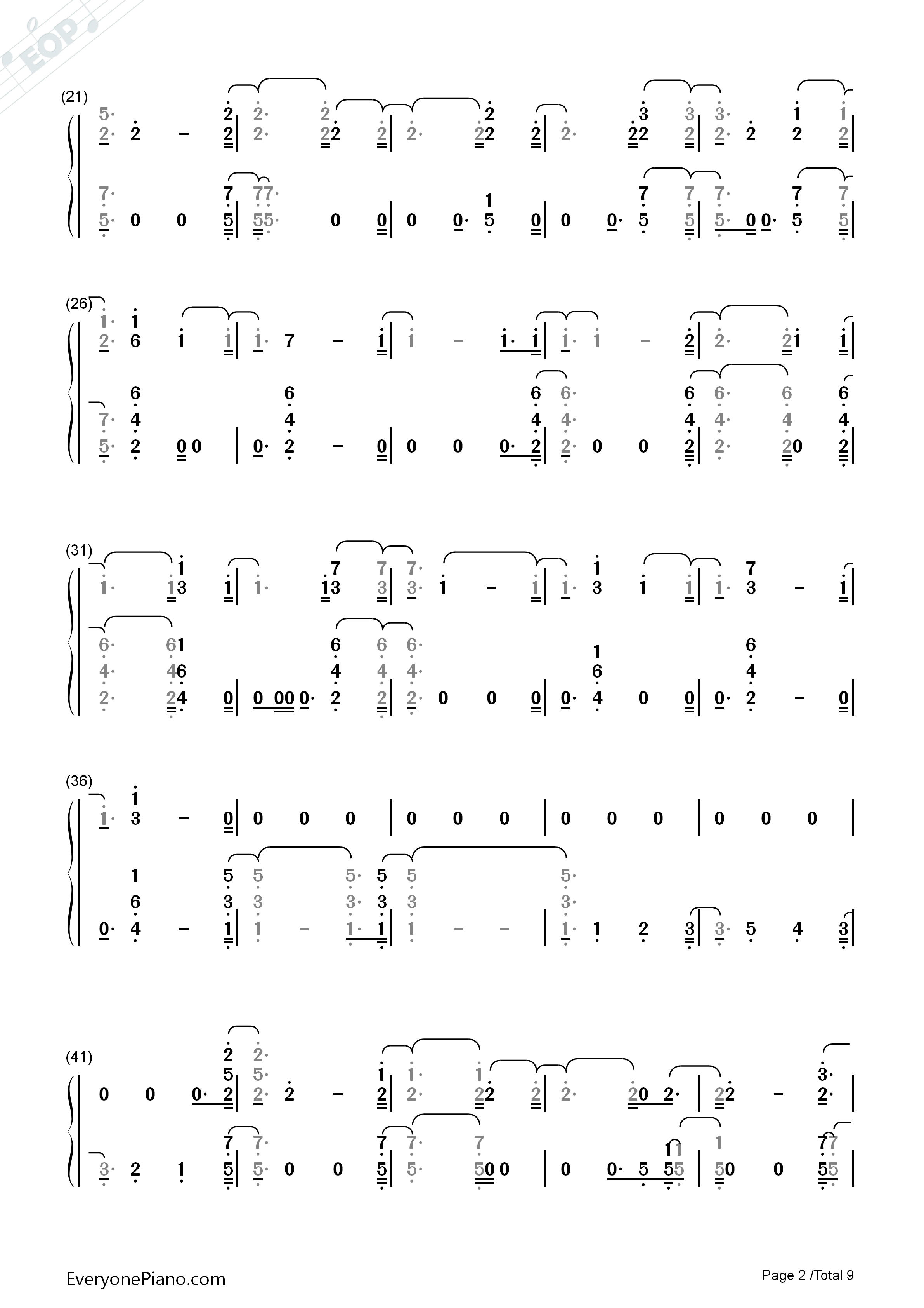 Ever_Since_New_York钢琴简谱_Harry_Styles演唱