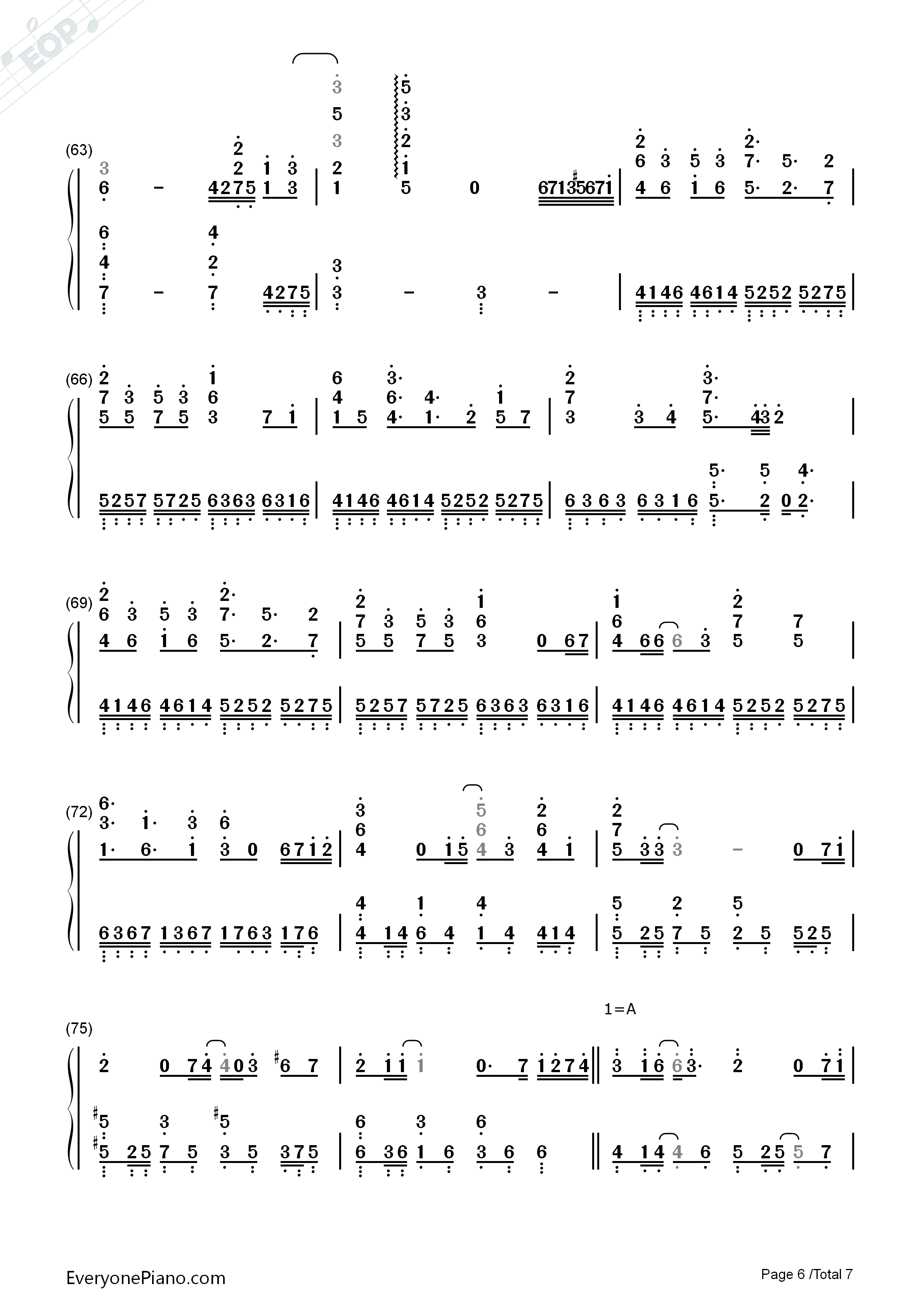 いくつもの夜を越えて钢琴简谱_初音未来演唱