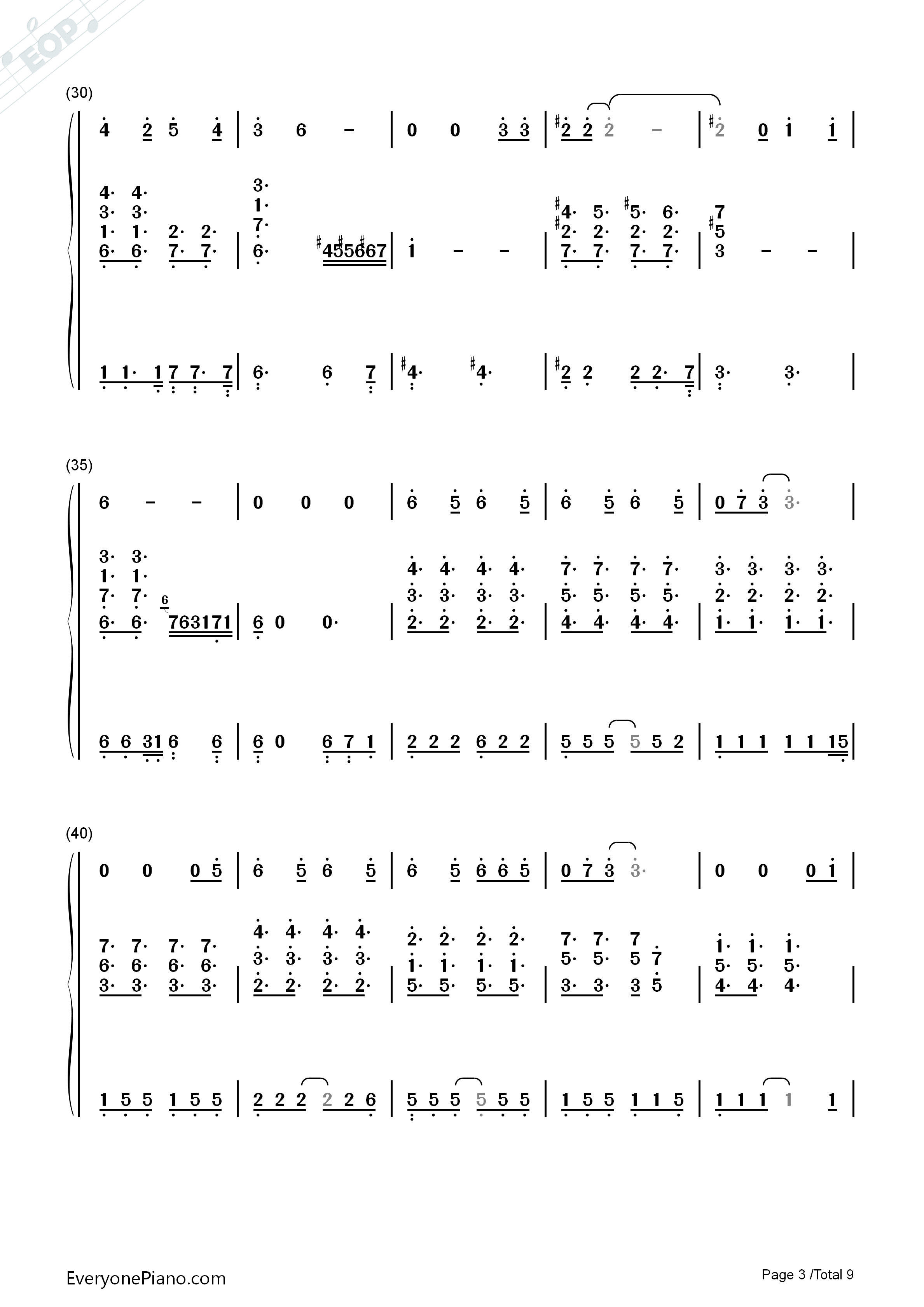 我要我们在一起钢琴简谱_邓紫棋演唱