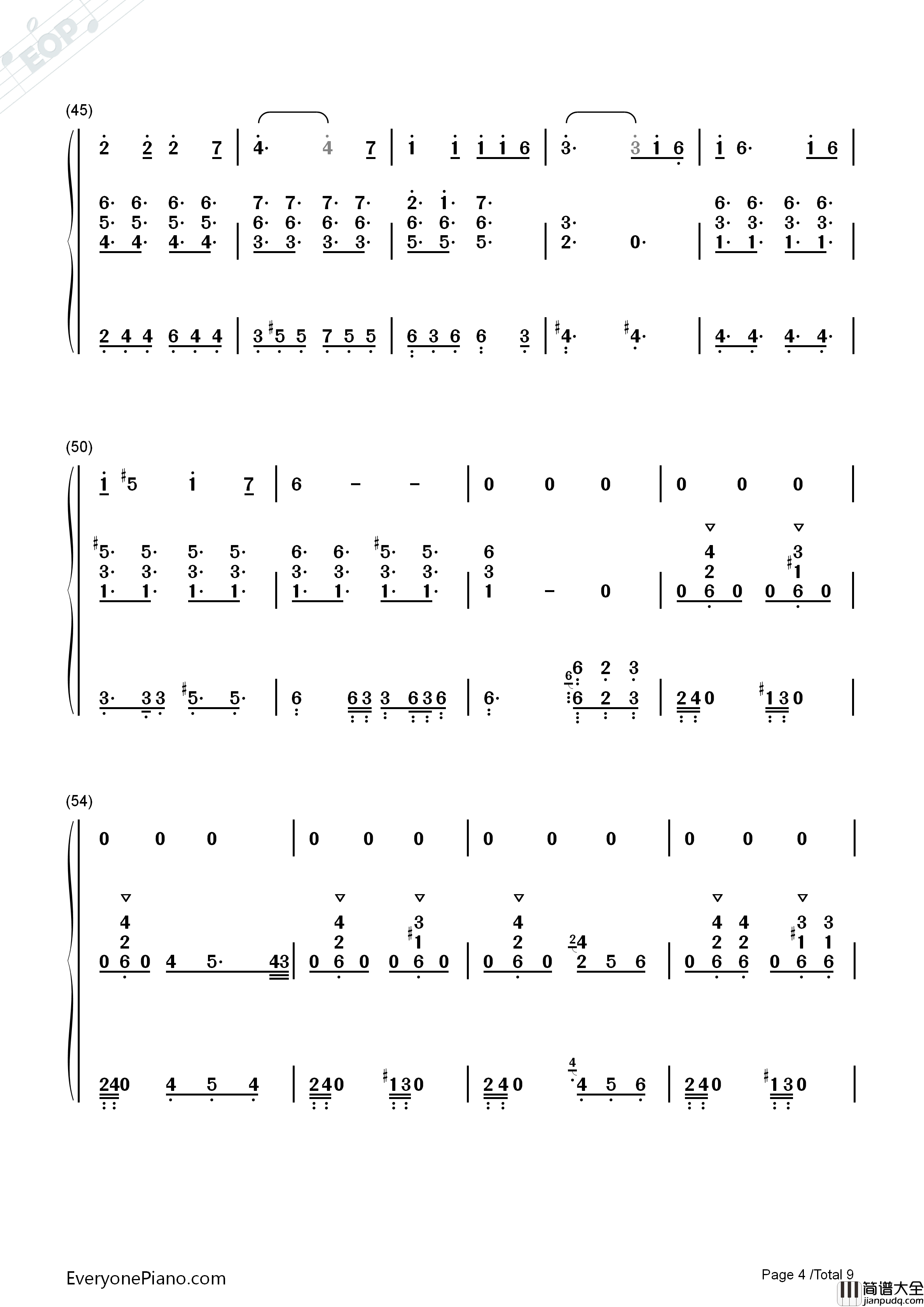我要我们在一起钢琴简谱_邓紫棋演唱