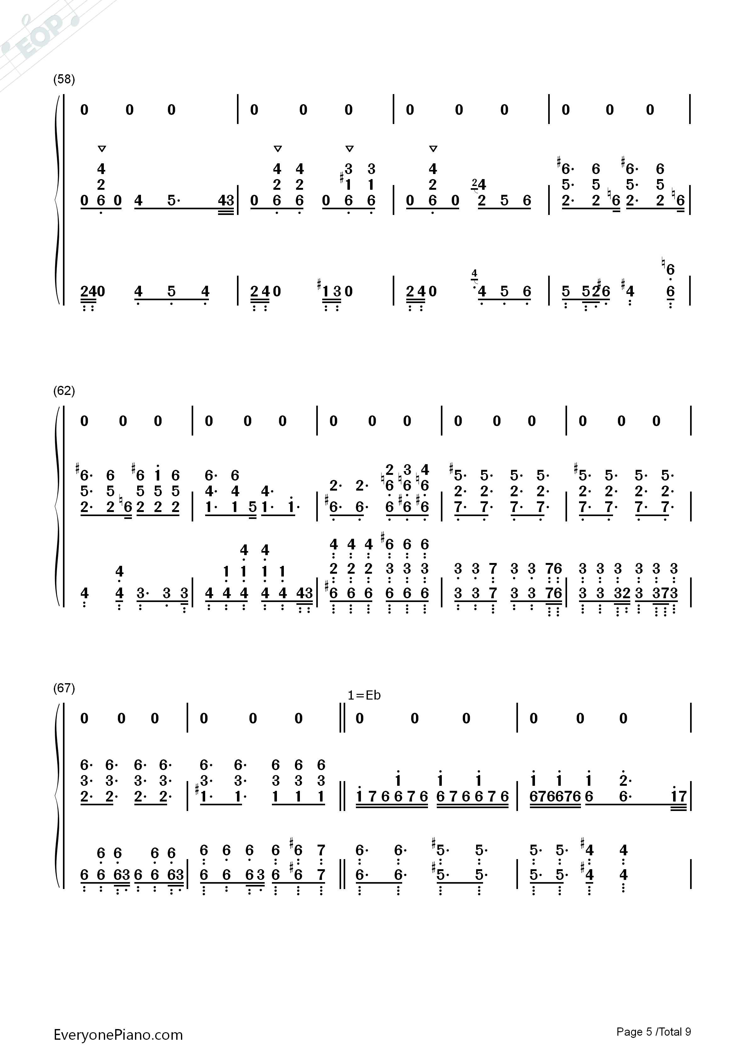 我要我们在一起钢琴简谱_邓紫棋演唱