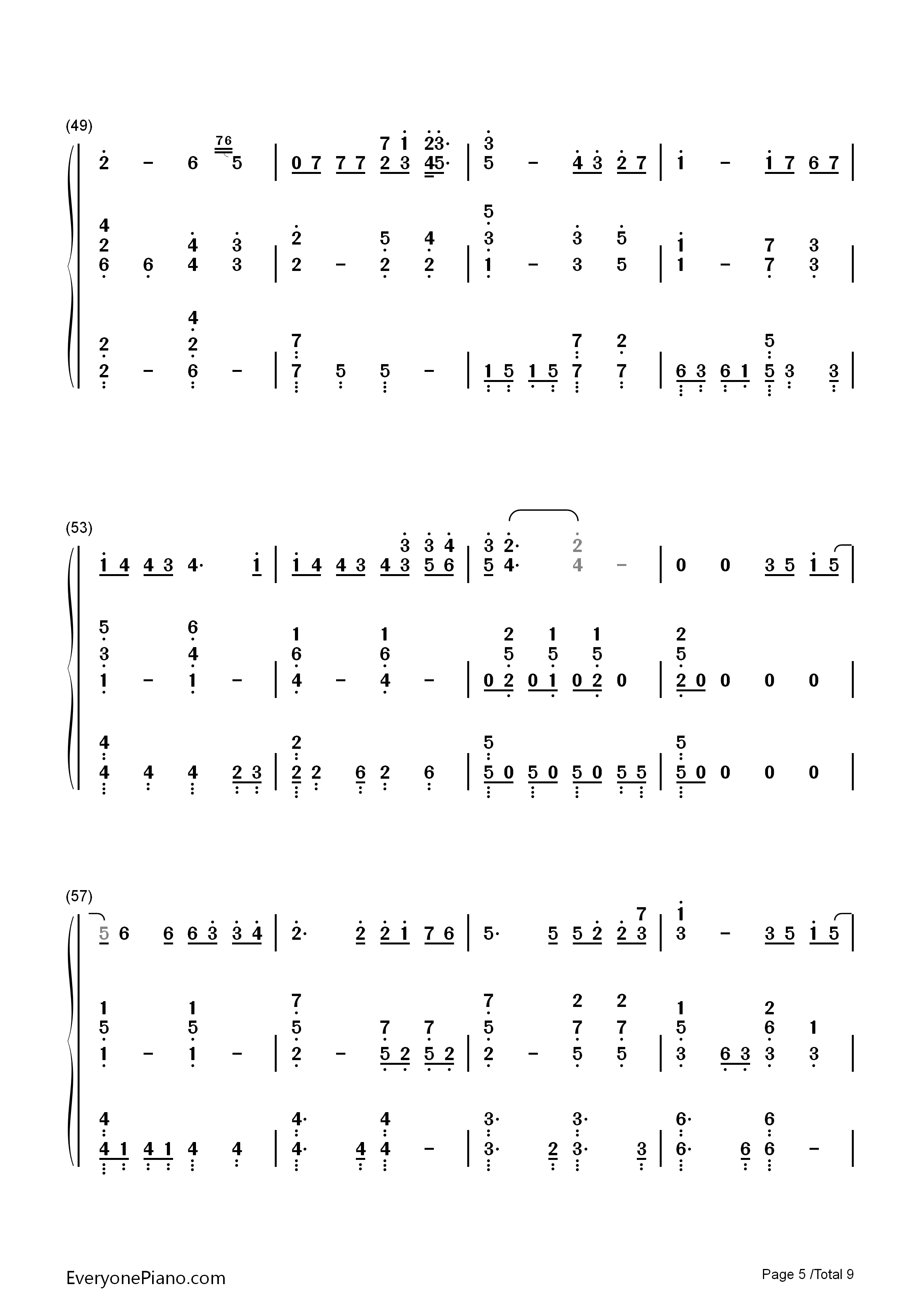 手心的蔷薇钢琴简谱_林俊杰_邓紫棋演唱