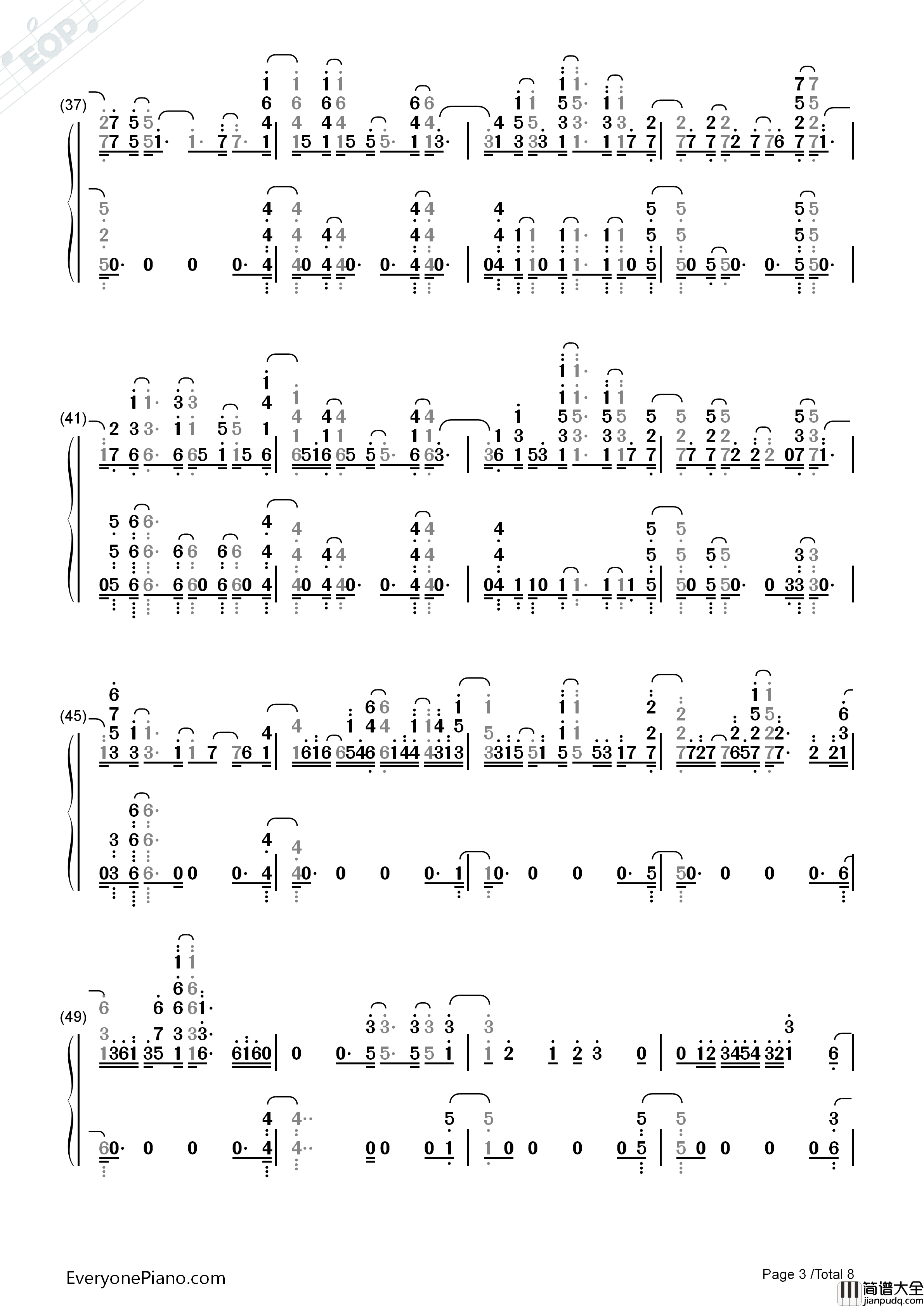 Scared_To_Be_Lonely钢琴简谱_Martin_Garrix_Dua_Lipa演唱